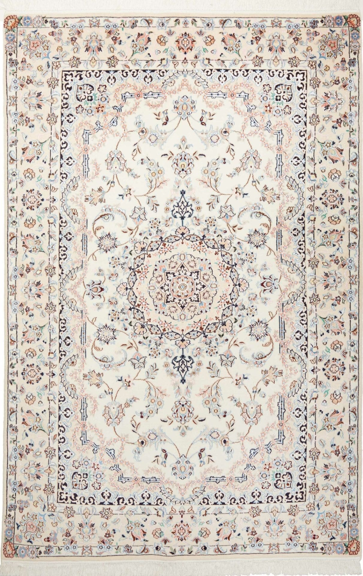 Exklusiver Nain Teppich 148 x 225 cm, handgeknüpft, Schurwolle