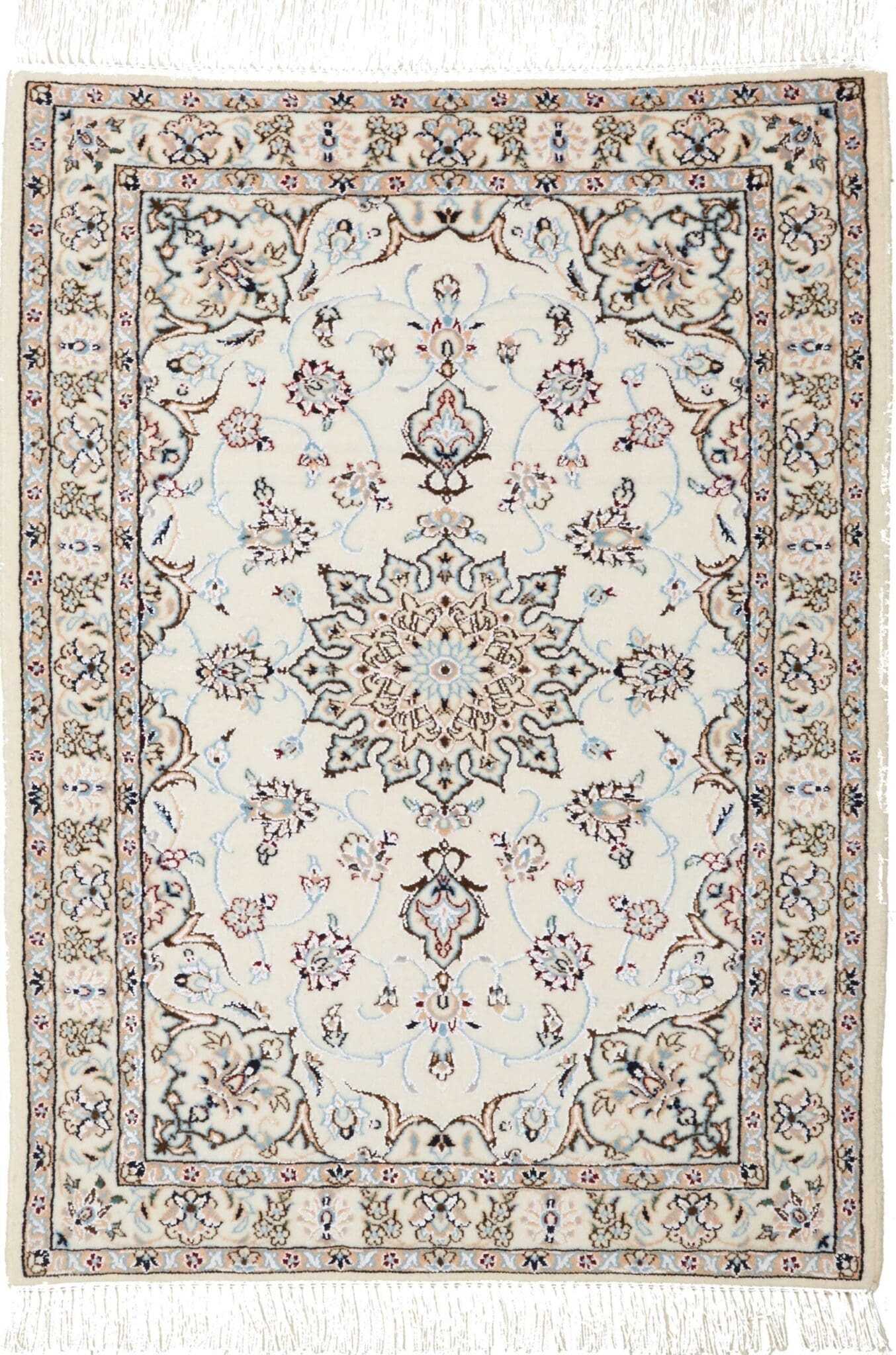 Exklusiver Nain Teppich 68 x 90cm, Schurwolle, handgeknüpft