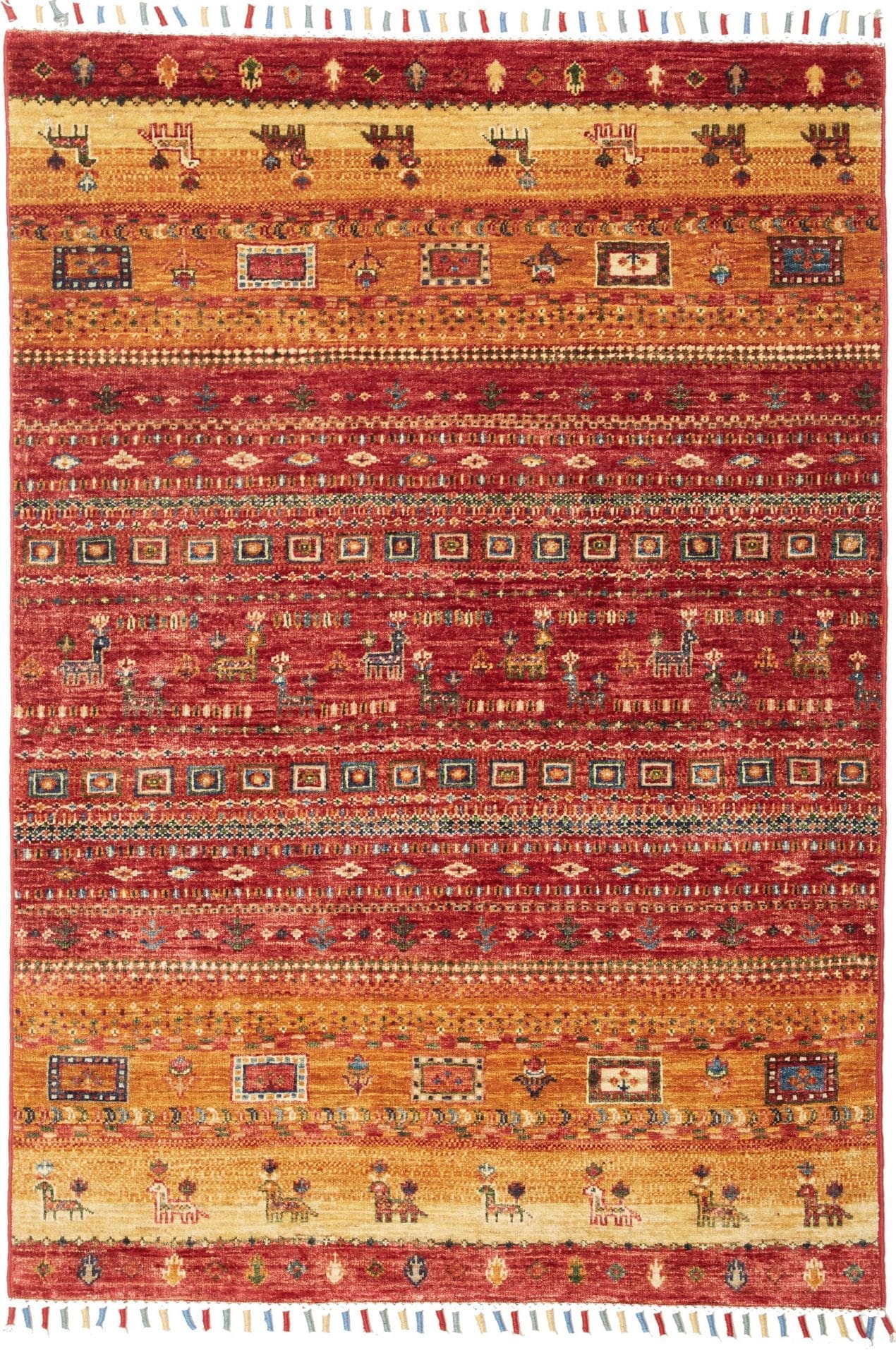 Gabbeh Teppich 105 x 148 cm, weiche Schurwolle, handgeknüpft