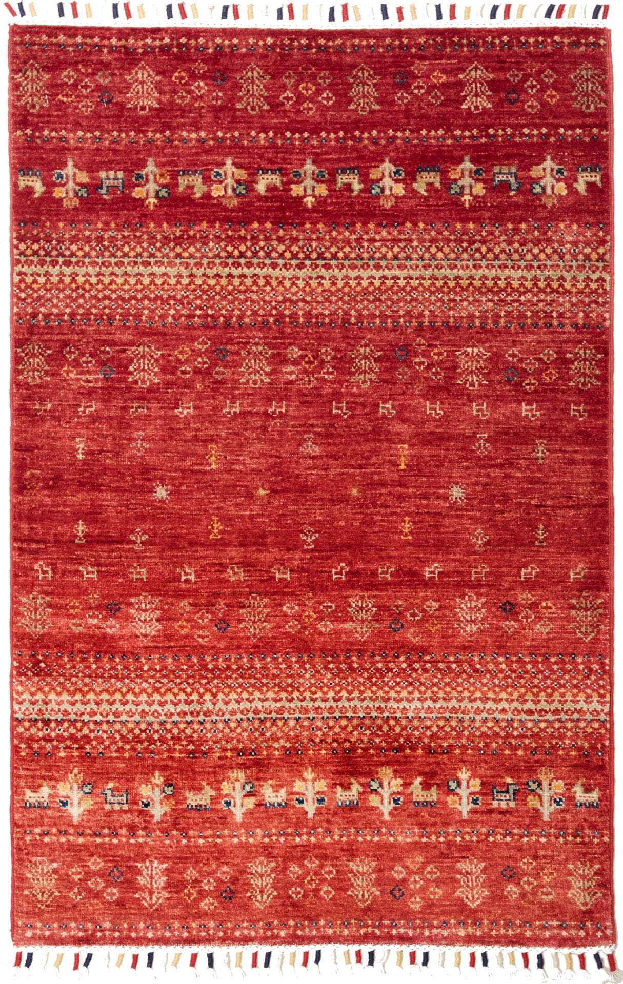 Gabbeh Teppich 82 x 121 cm, weiche Schurwolle, handgeknüpft