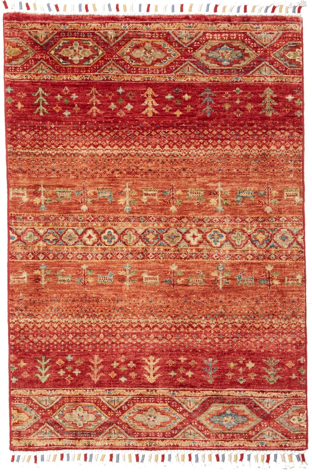 Gabbeh Teppich 83 x 117cm aus Schurwolle, handgeknüpft Orientteppich