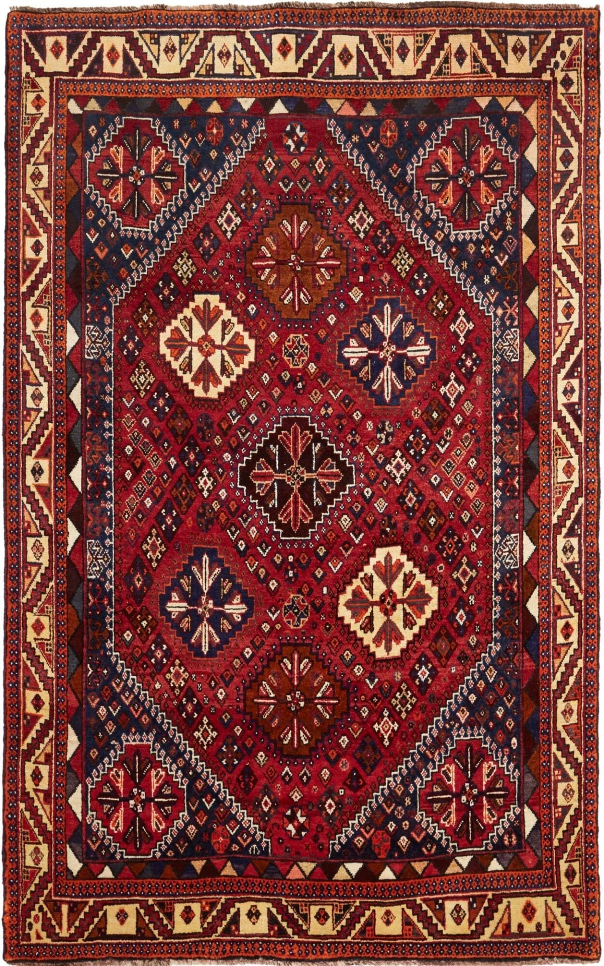 Gashghai Orientteppich 153 x 240cm, handgeknüpft, Schurwolle