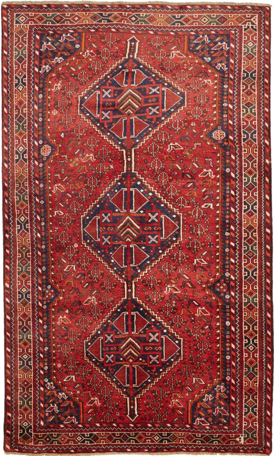 Gashghai Teppich 158 x 259 cm - handgeknüpft, Wolle, Nomadenstil