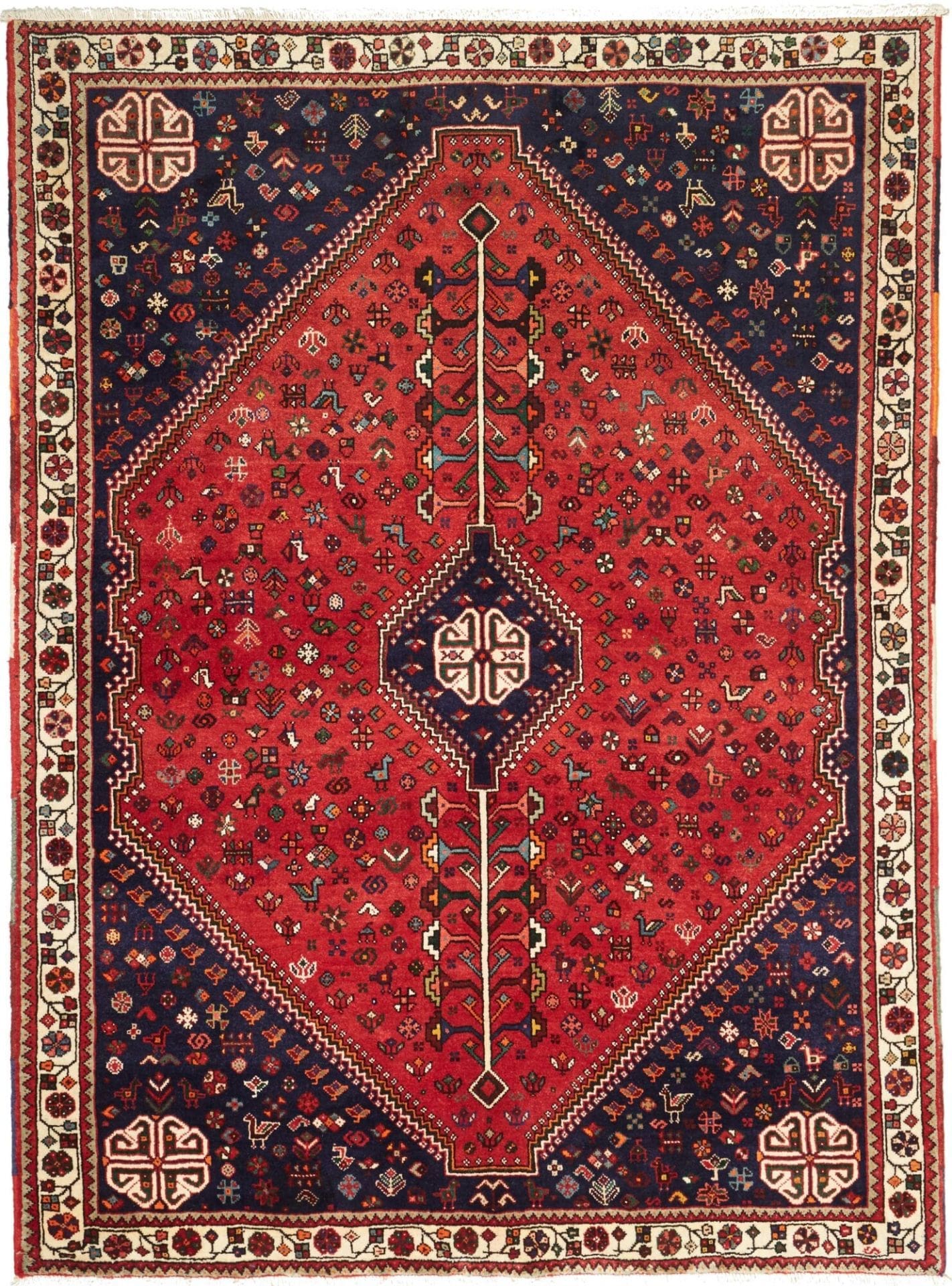 Gashghai Teppich 165 x 220 cm, handgeknüpft, Wolle, Perserteppich
