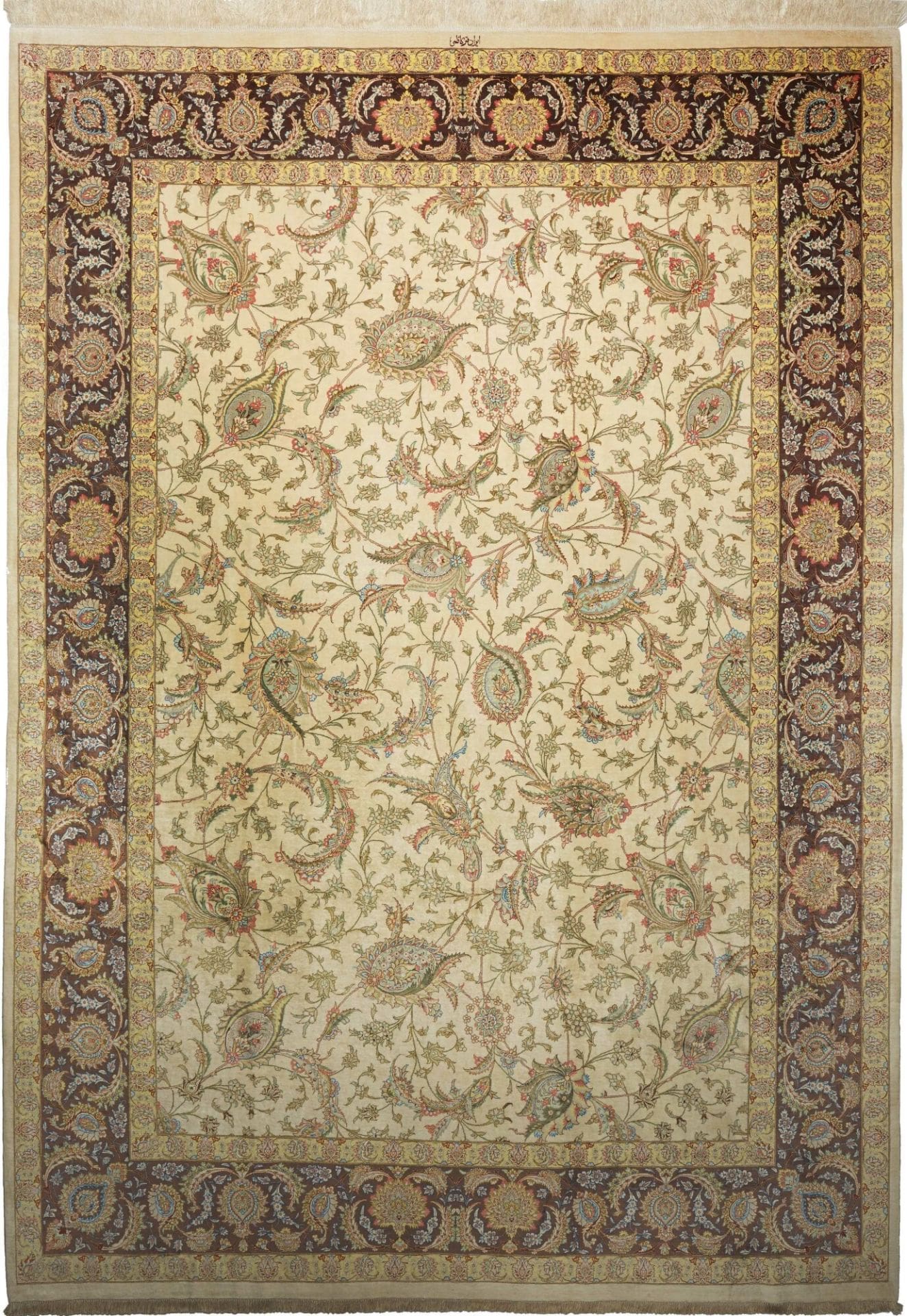 Ghom Teppich 251 x 342 cm, 600.000 Knoten, Seide, handgeknüpft