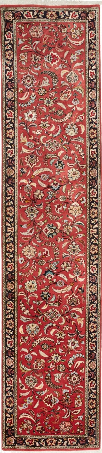 Ghom Teppich 71 x 312cm, handgeknüpft, Schurwolle, florales Muster