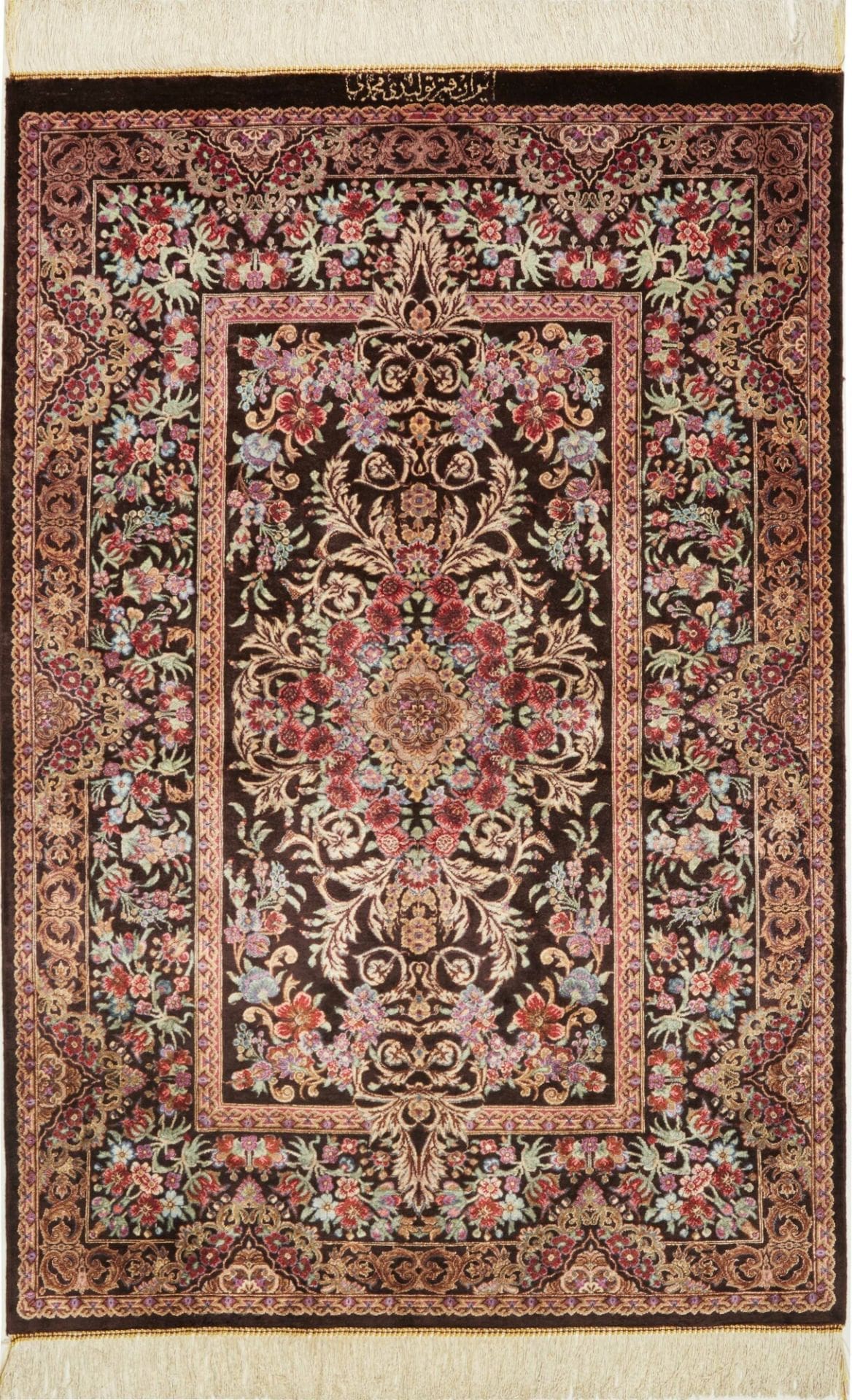 Ghom Teppich 83 x 120cm, Seide, 900.000 Knoten, handgeknüpft