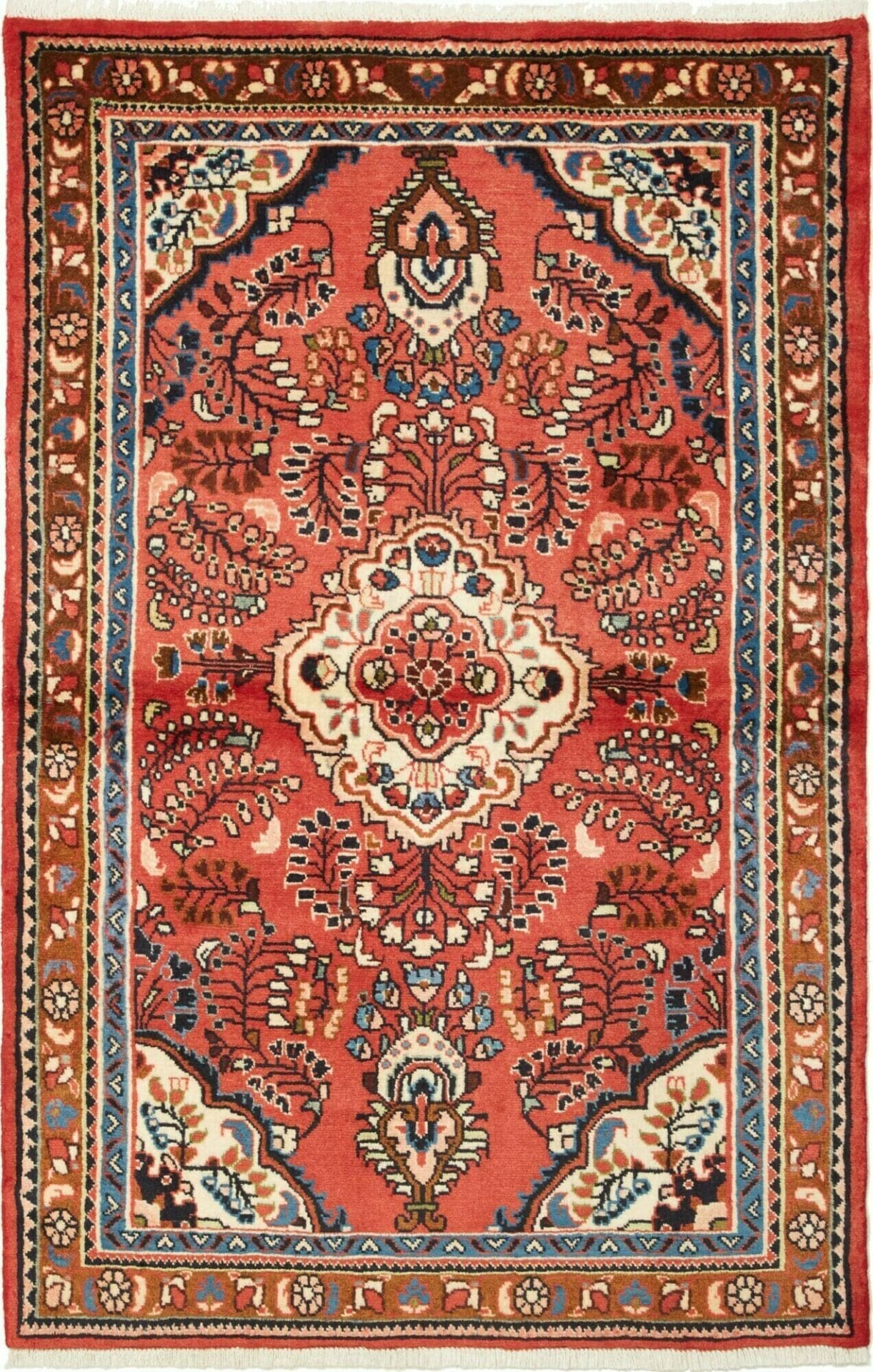 Hamadan 108 x 158cm Perserteppich, handgeknüpft, Herati-Muster