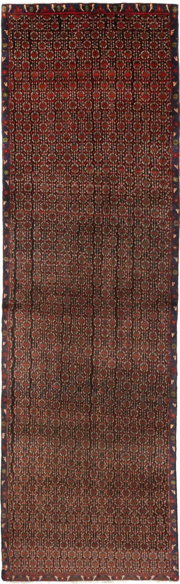 Hamadan Orientteppich 111 x 374cm, Handgeknüpft, Schurwolle