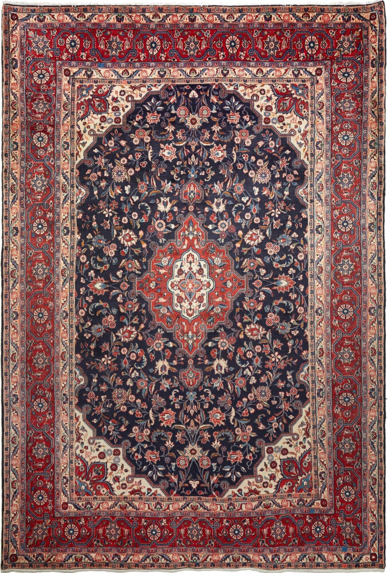 Hamadan Teppich 215 x 320 cm, Herati Muster, handgeknüpft