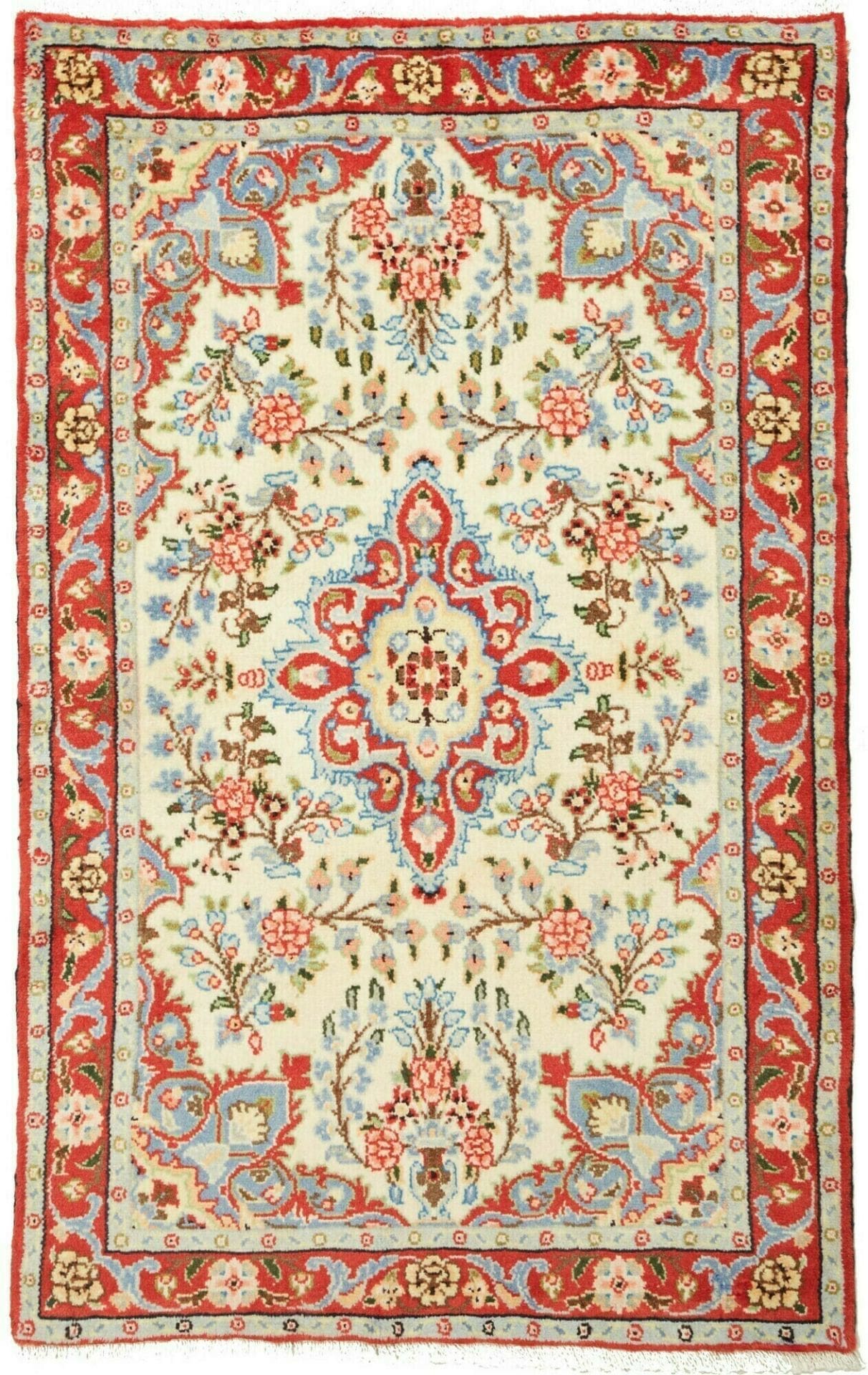 Hamadan Teppich 88 x 133 cm, Herati-Muster, Schurwolle, handgeknüpft