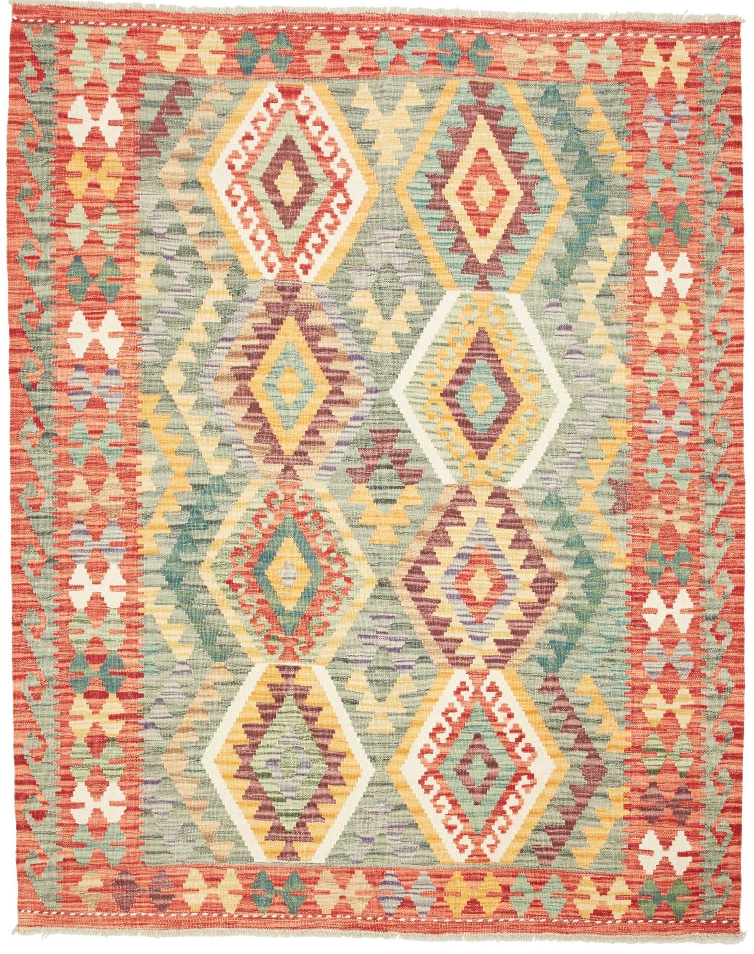 Handgewebter Kelim 161 x 198cm aus Schurwolle – Orientteppich