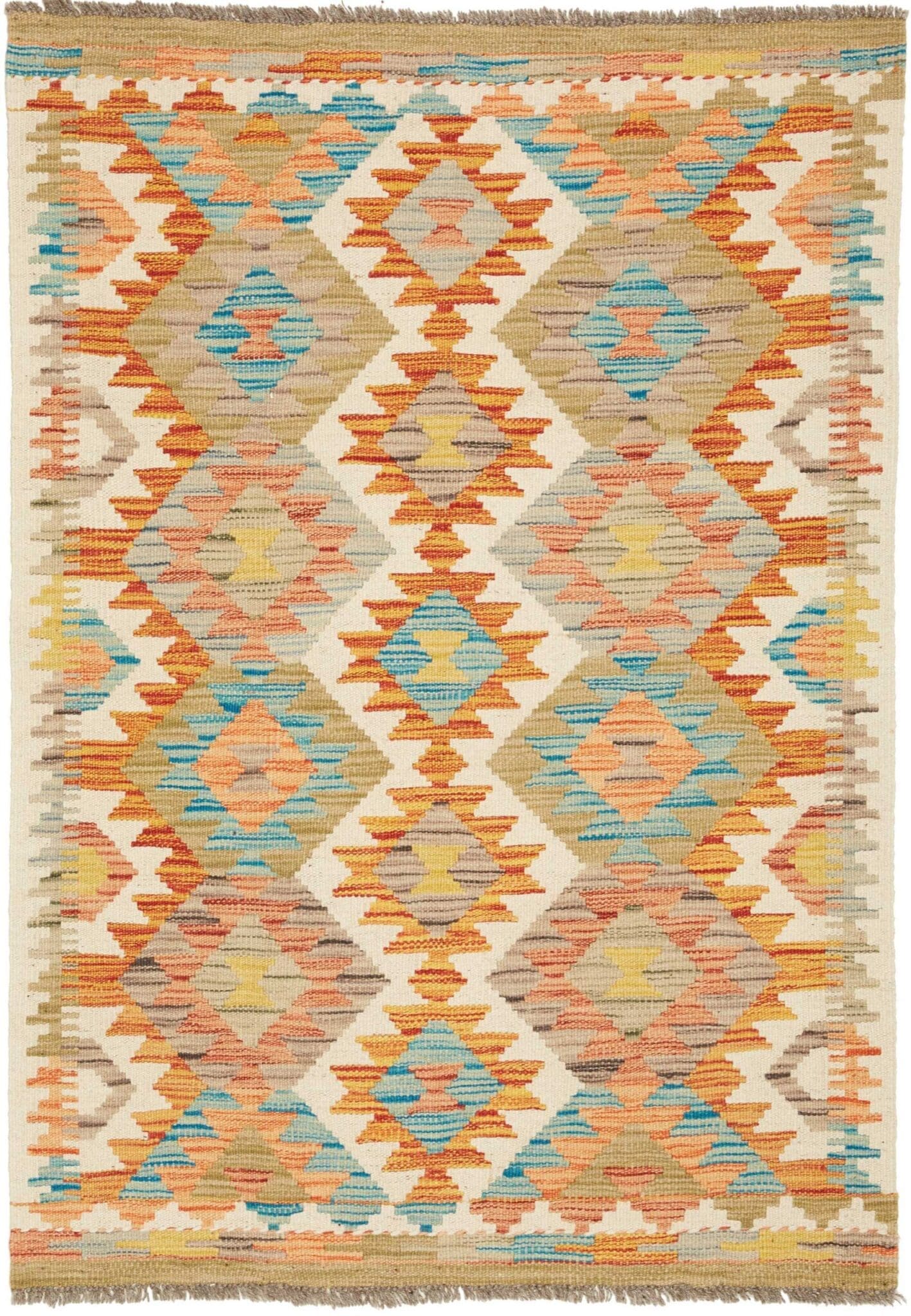 Handgewebter Kelim 86 x 119 cm aus Schurwolle – Orientteppich