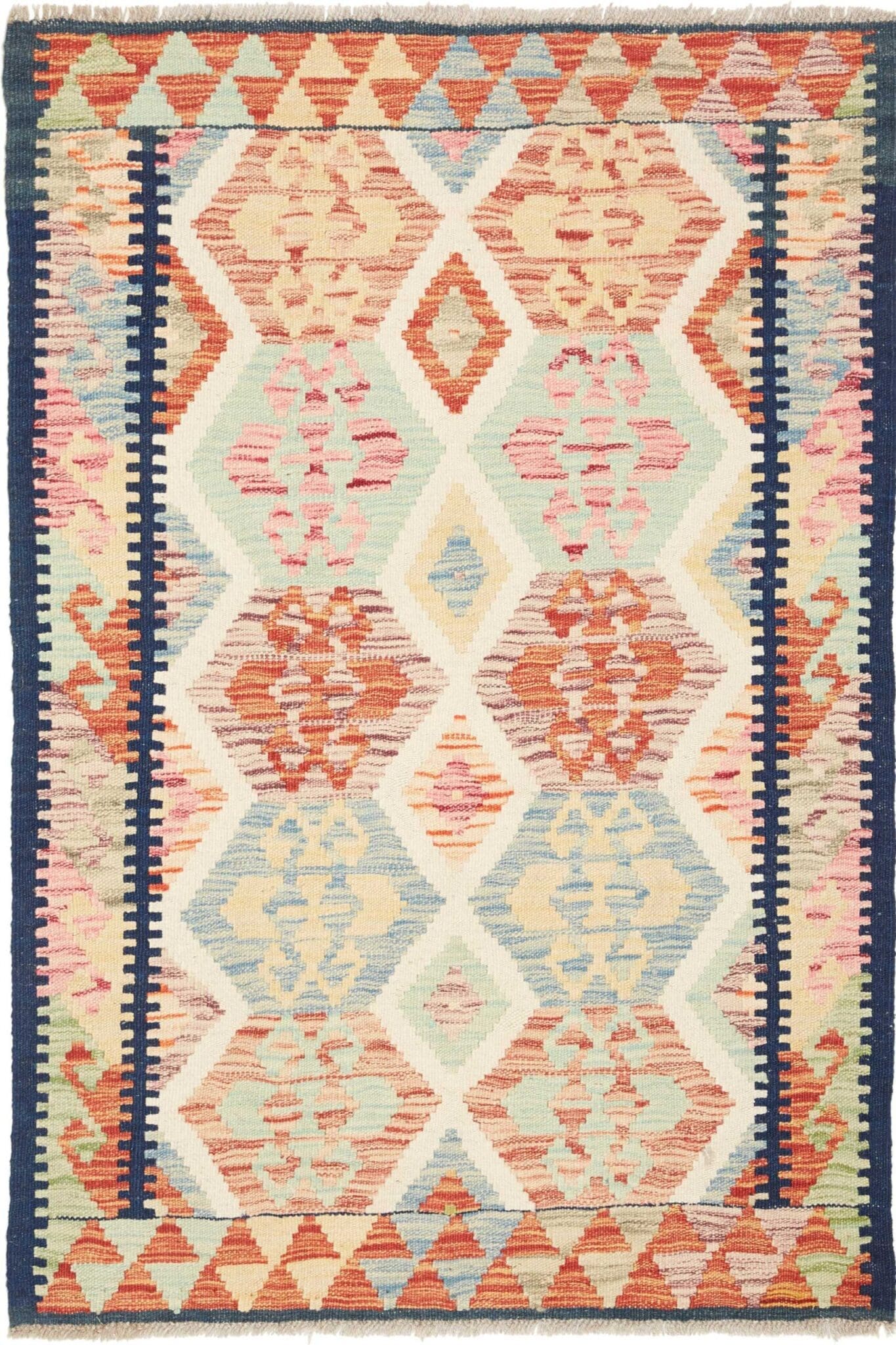 Handgewebter Kelim 86 x 121 cm aus Schurwolle – Orientteppich