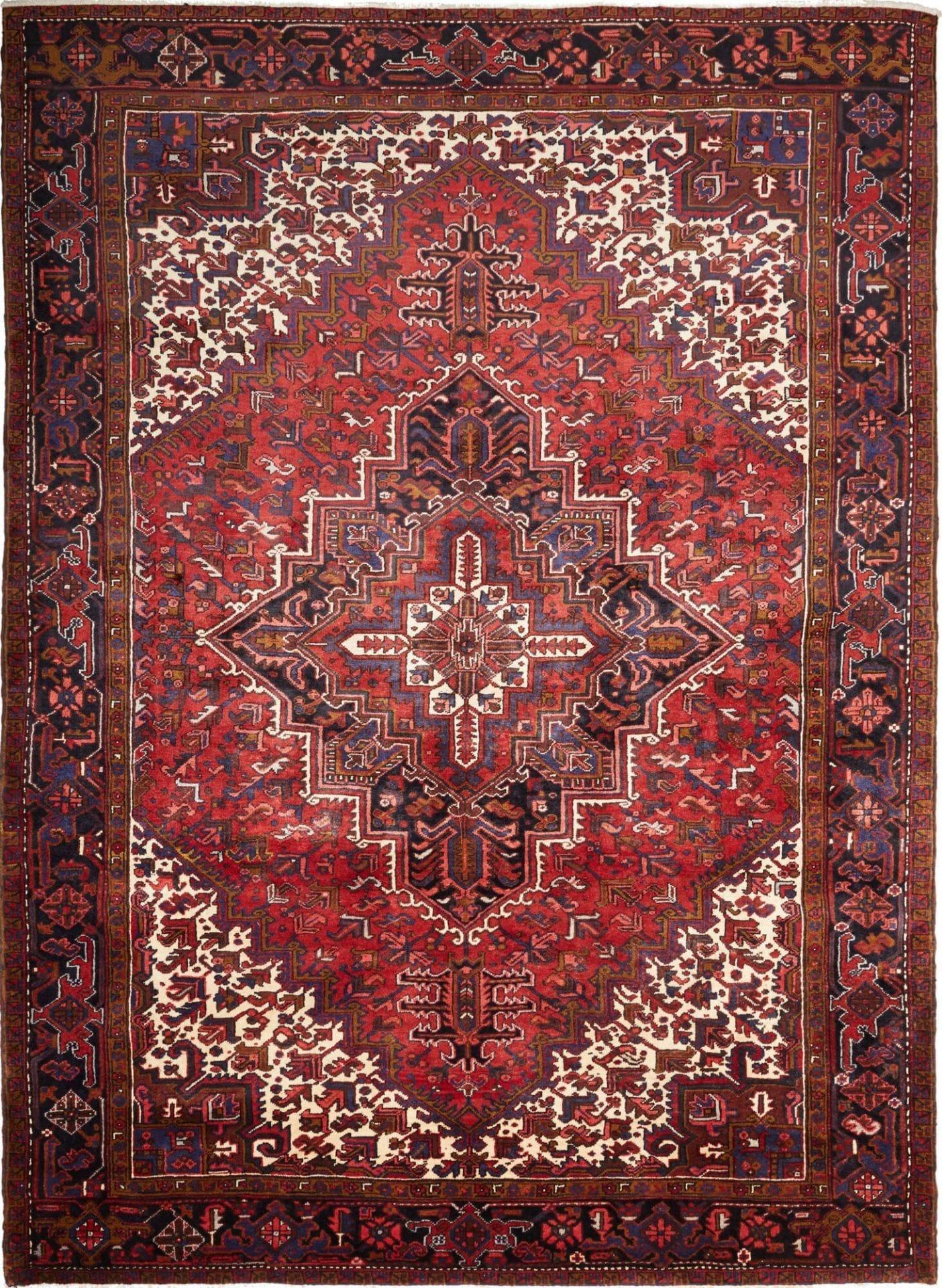 Heriz Teppich 249 x 338 cm, handgeknüpft, aus Schurwolle, Orientteppich