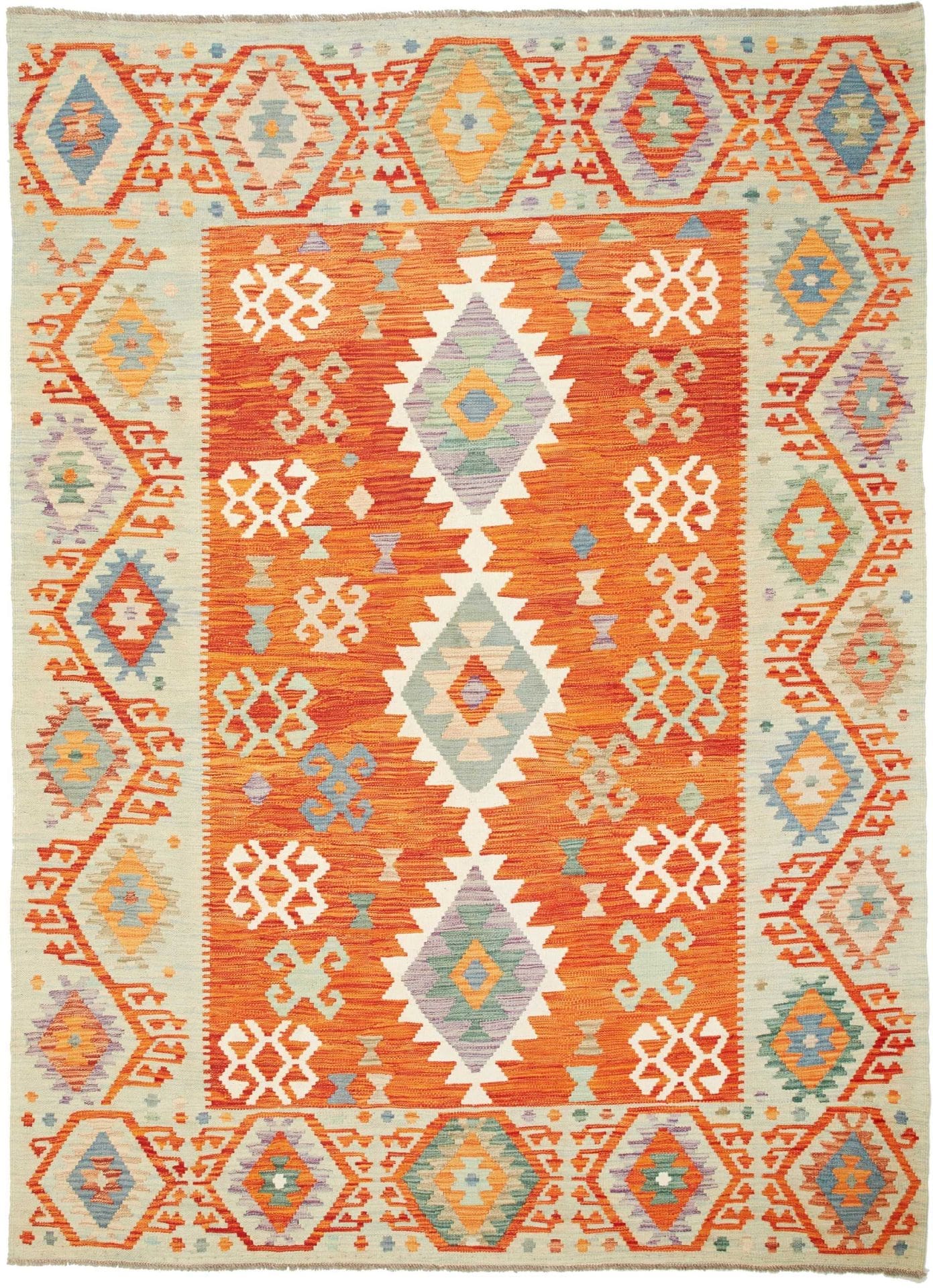 Hochwertiger Kelim 181 x 248cm, handgewebt, rustikales Flair