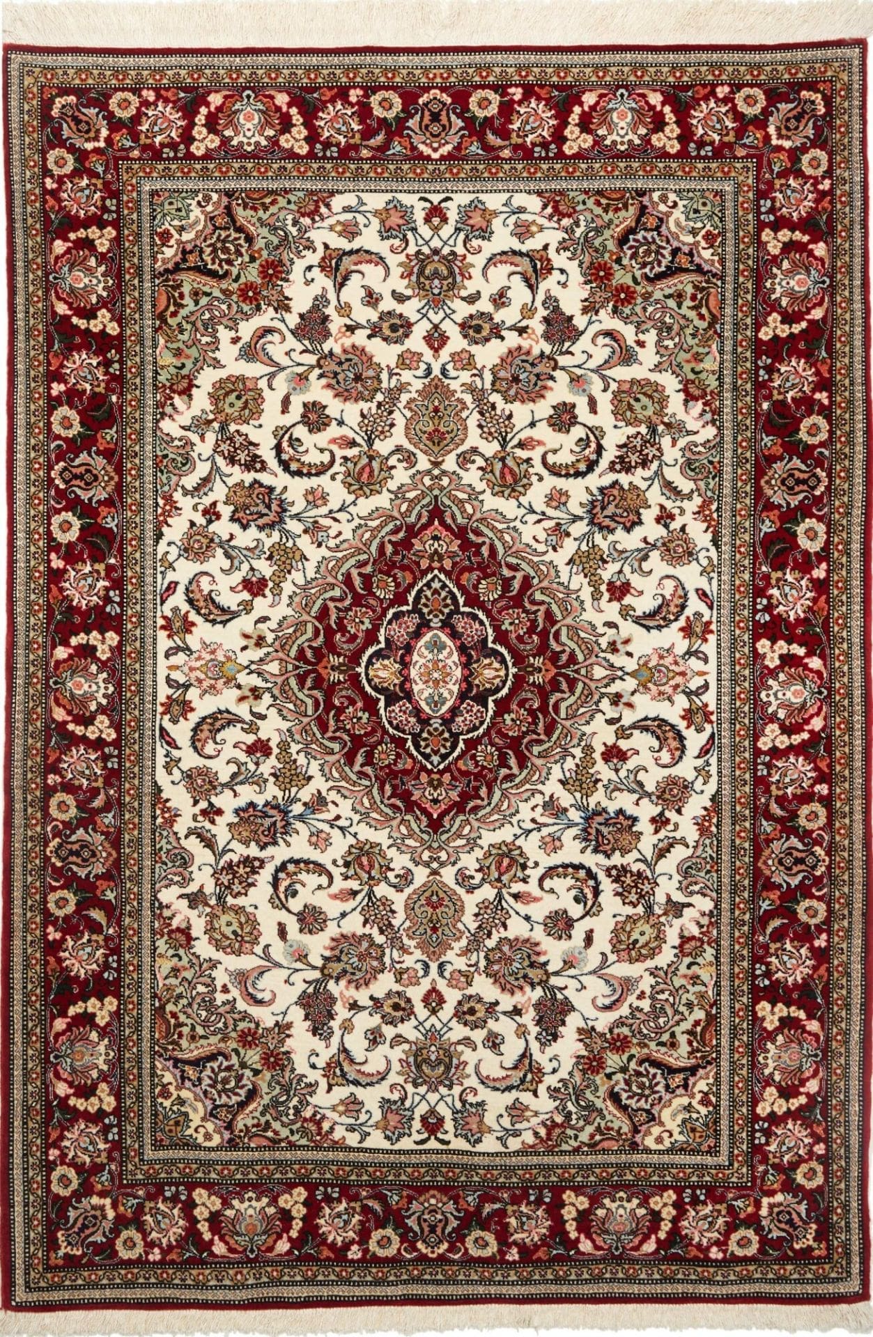 Isfahan Teppich 110 x 155cm, 600K Knoten, handgeknüpft