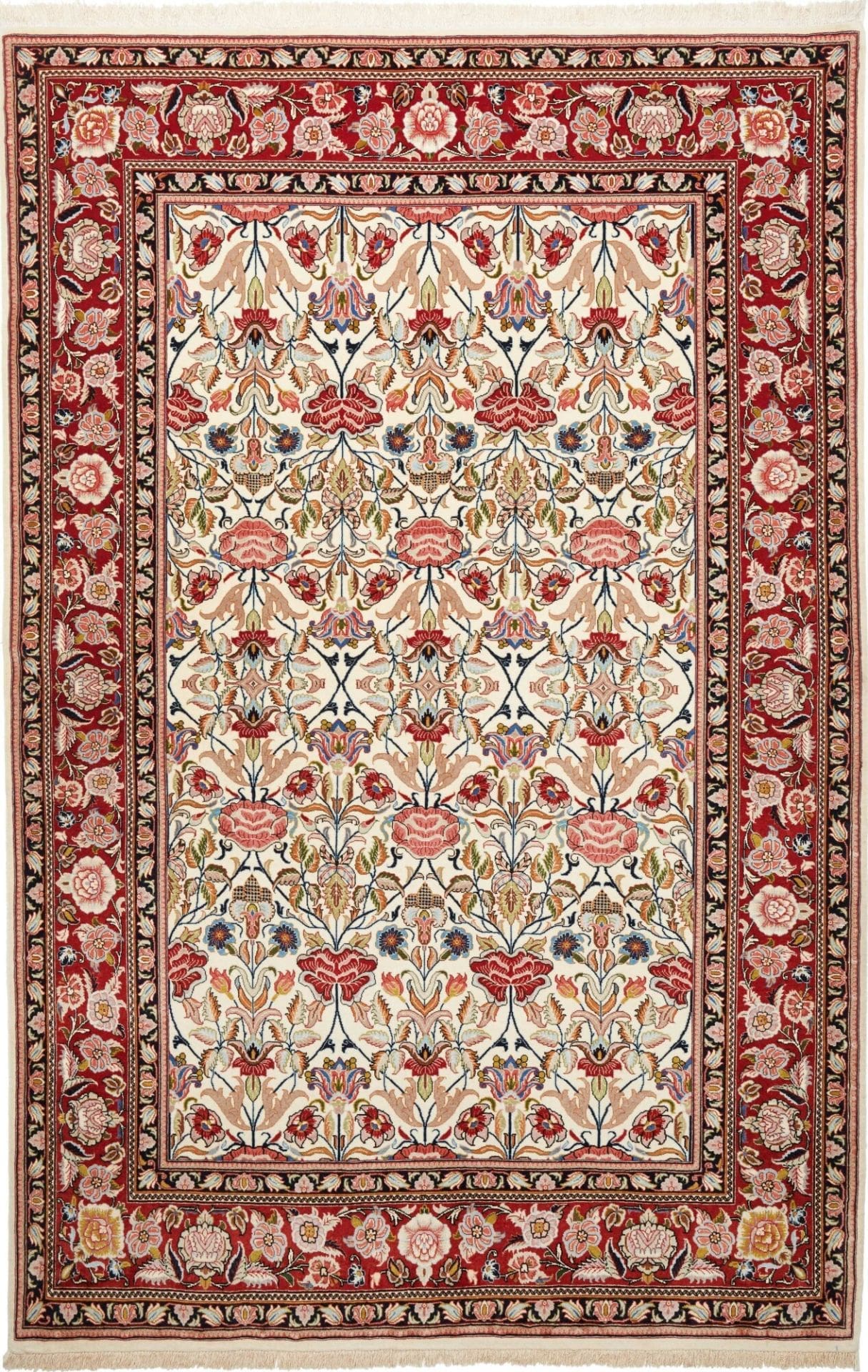 Isfahan Teppich 144 x 217cm, 1 Mio. Knoten, handgeknüpft, Perserteppich