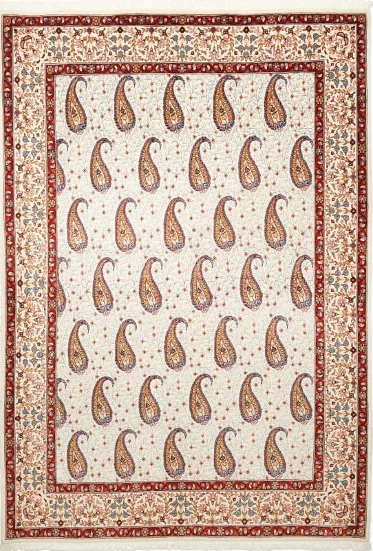 Isfahan Teppich 147 x 209 cm, 1 Million Knoten, handgeknüpft