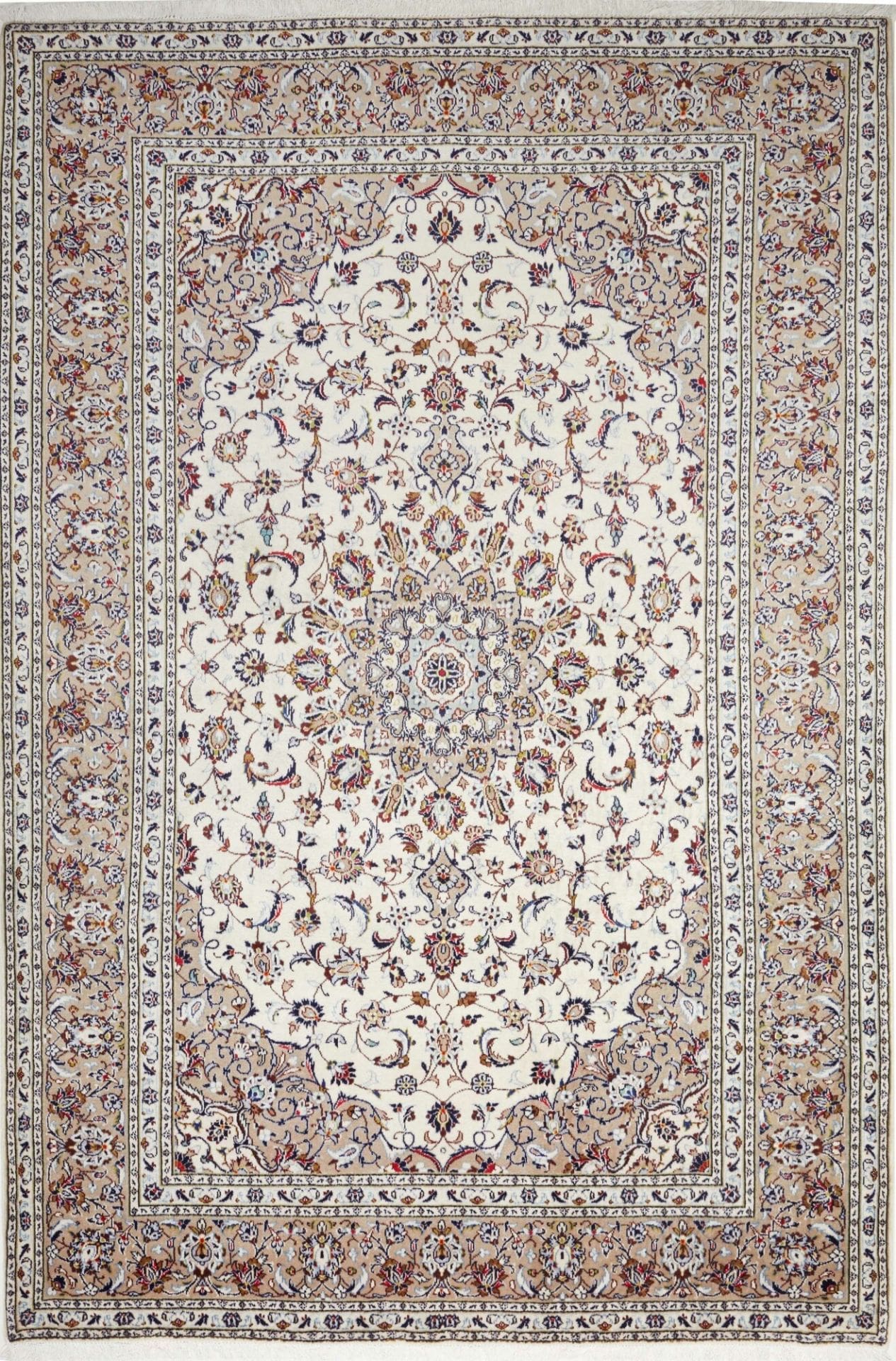 Kashan Orientteppich 203 x 295cm, handgeknüpft, Schurwolle, Perserteppich