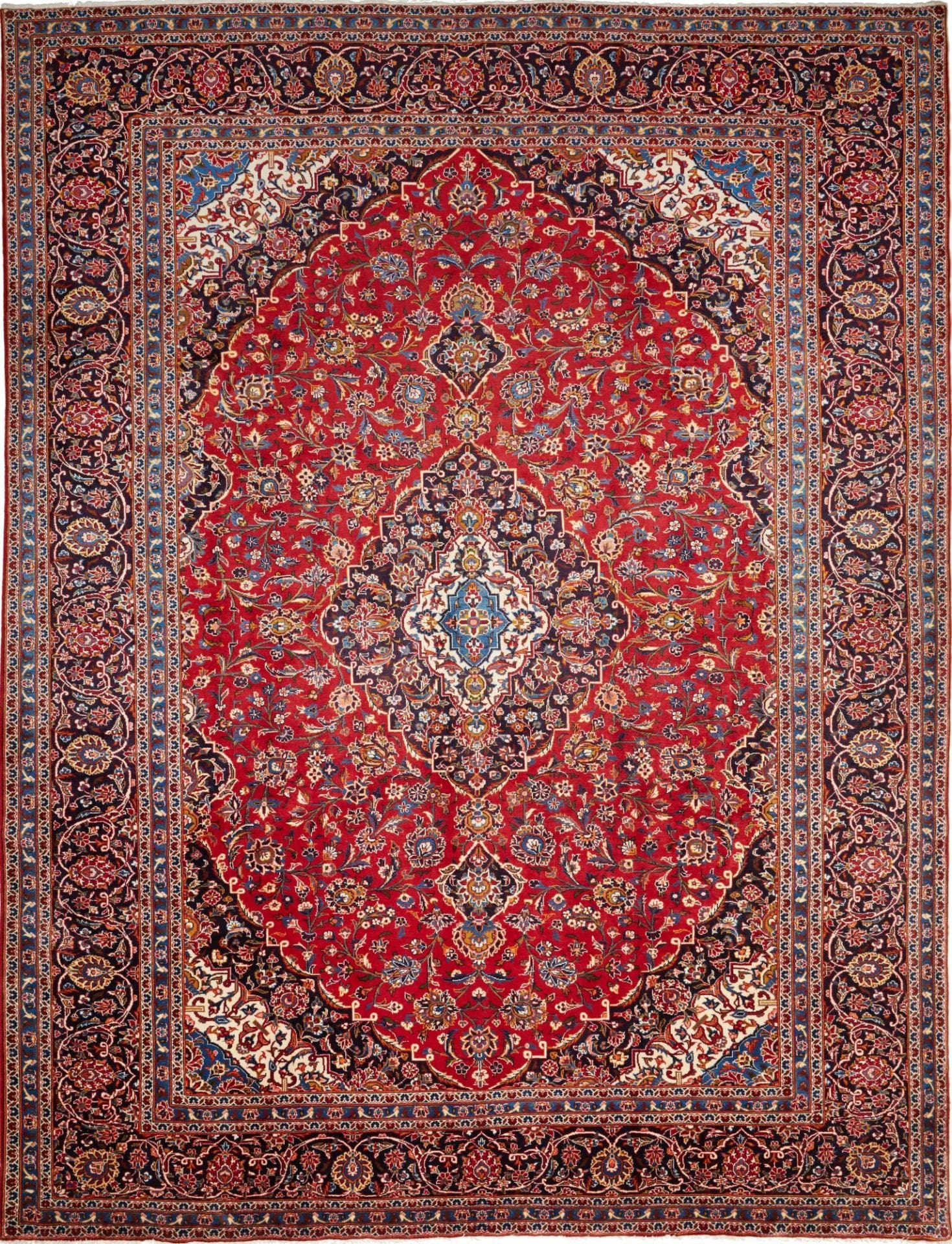 Kashan Orientteppich 300 x 390cm, Schurwolle, handgeknüpft