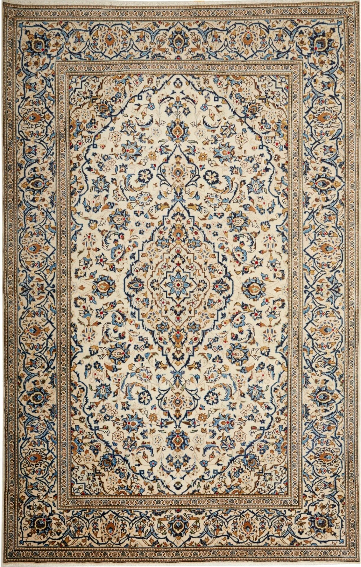 Kashan Perserteppich 199 x 308 cm, handgeknüpft, Schurwolle