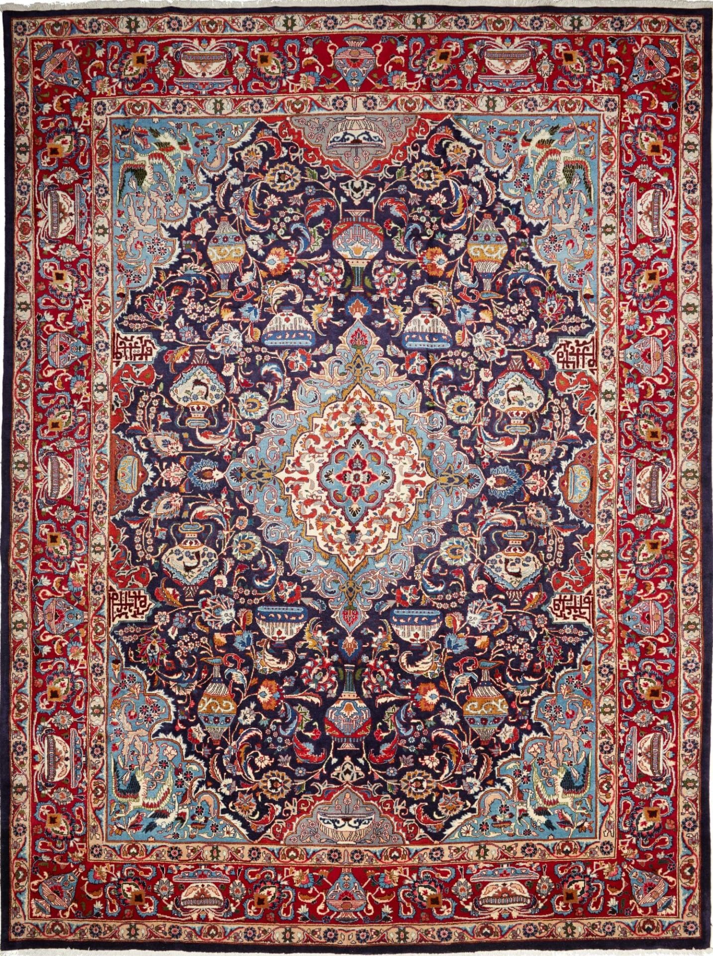 Kashan Perserteppich 295 x 390 cm - Handgeknüpft aus Schurwolle H1