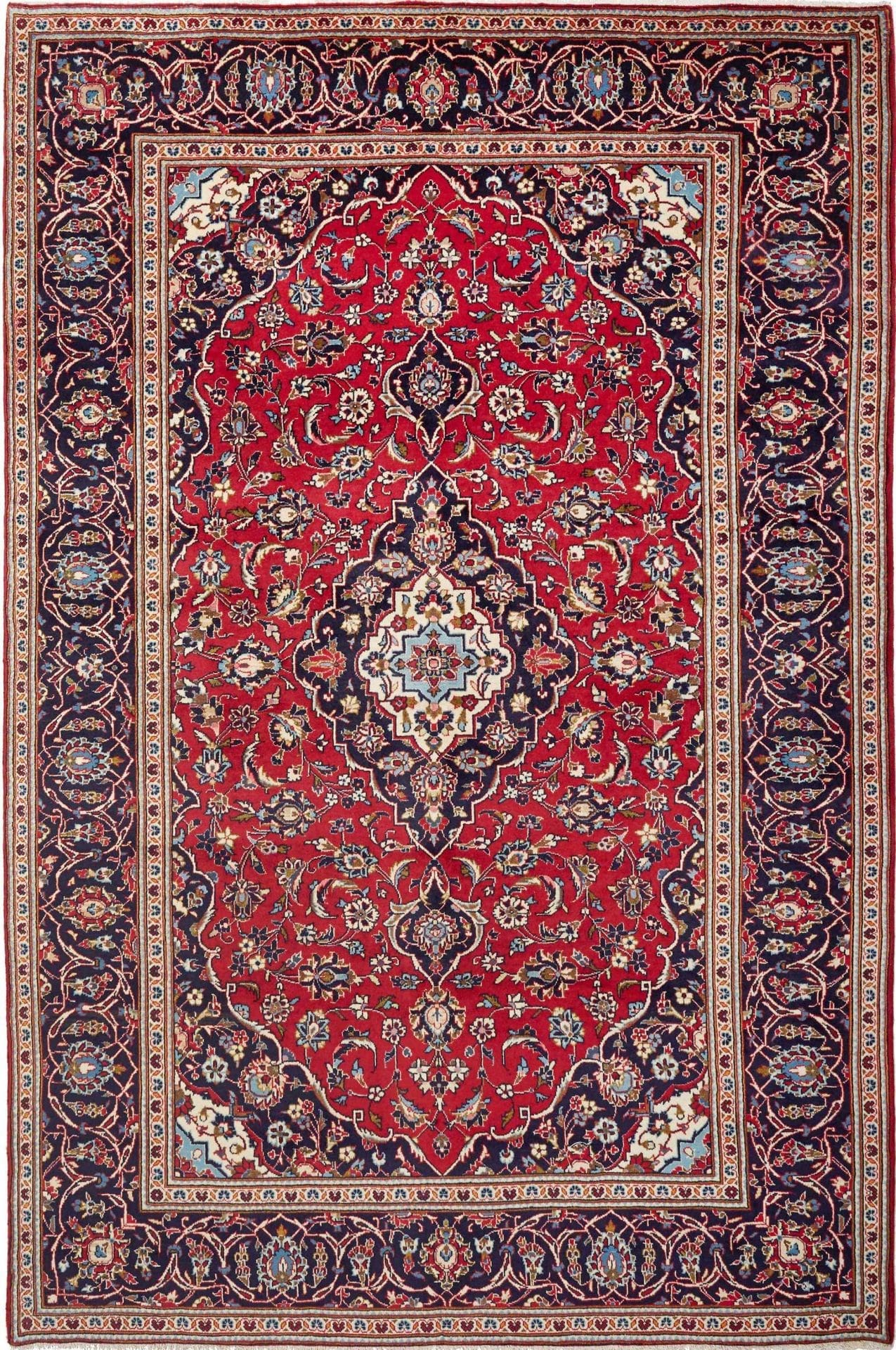 Kashan Teppich 195 x 295 cm – Schurwolle, handgeknüpft, Perserteppich