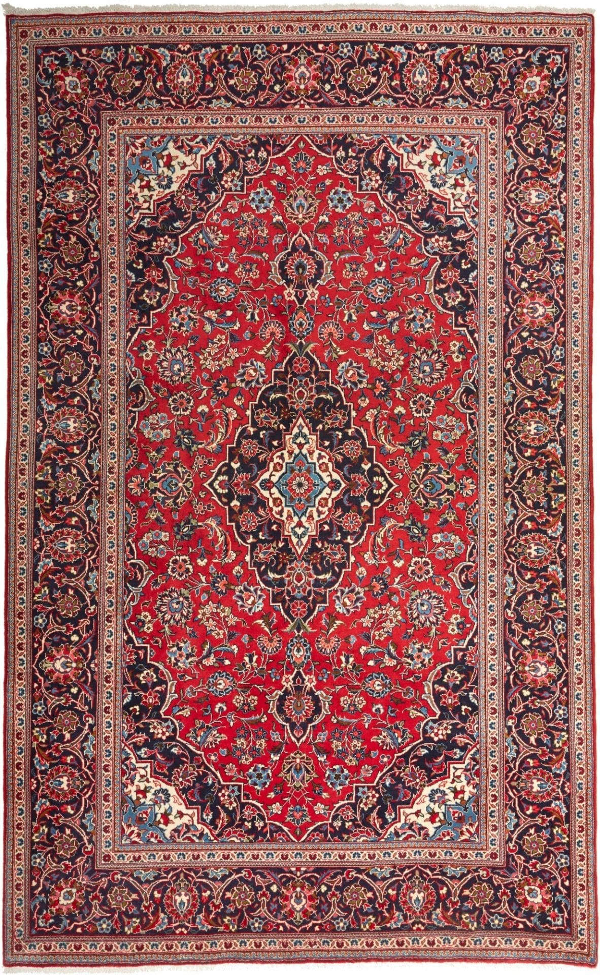 Kashan Teppich 195 x 310 cm, handgeknüpft, Schurwolle, Perserteppich