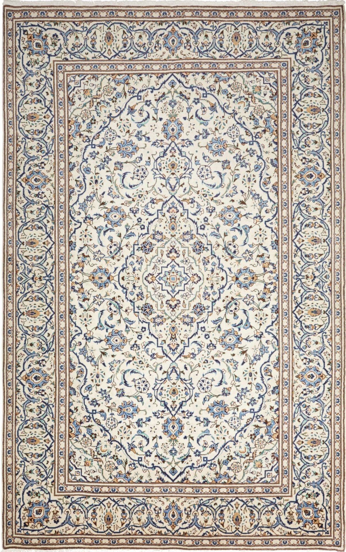 Kashan Teppich 196 x 308 cm, handgeknüpft, Schurwolle, Perserteppich