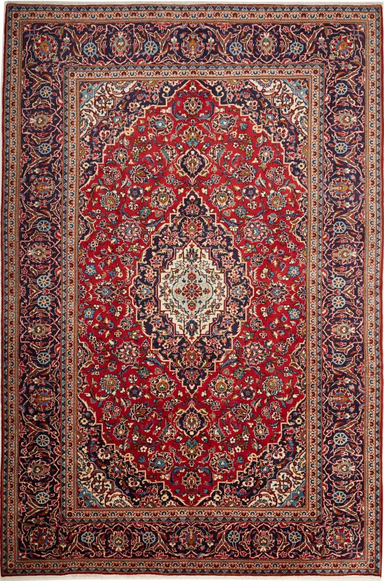 Kashan Teppich 198 x 295cm - Handgeknüpft, Perserteppich