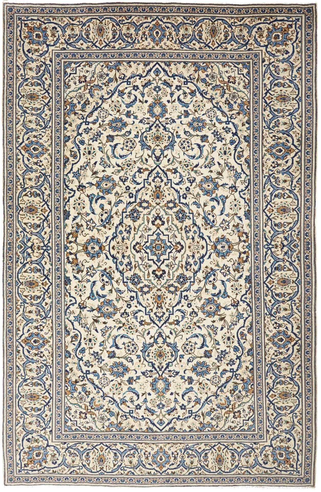 Kashan Teppich 198 x 305 cm, handgeknüpft, Schurwolle, Perserteppich