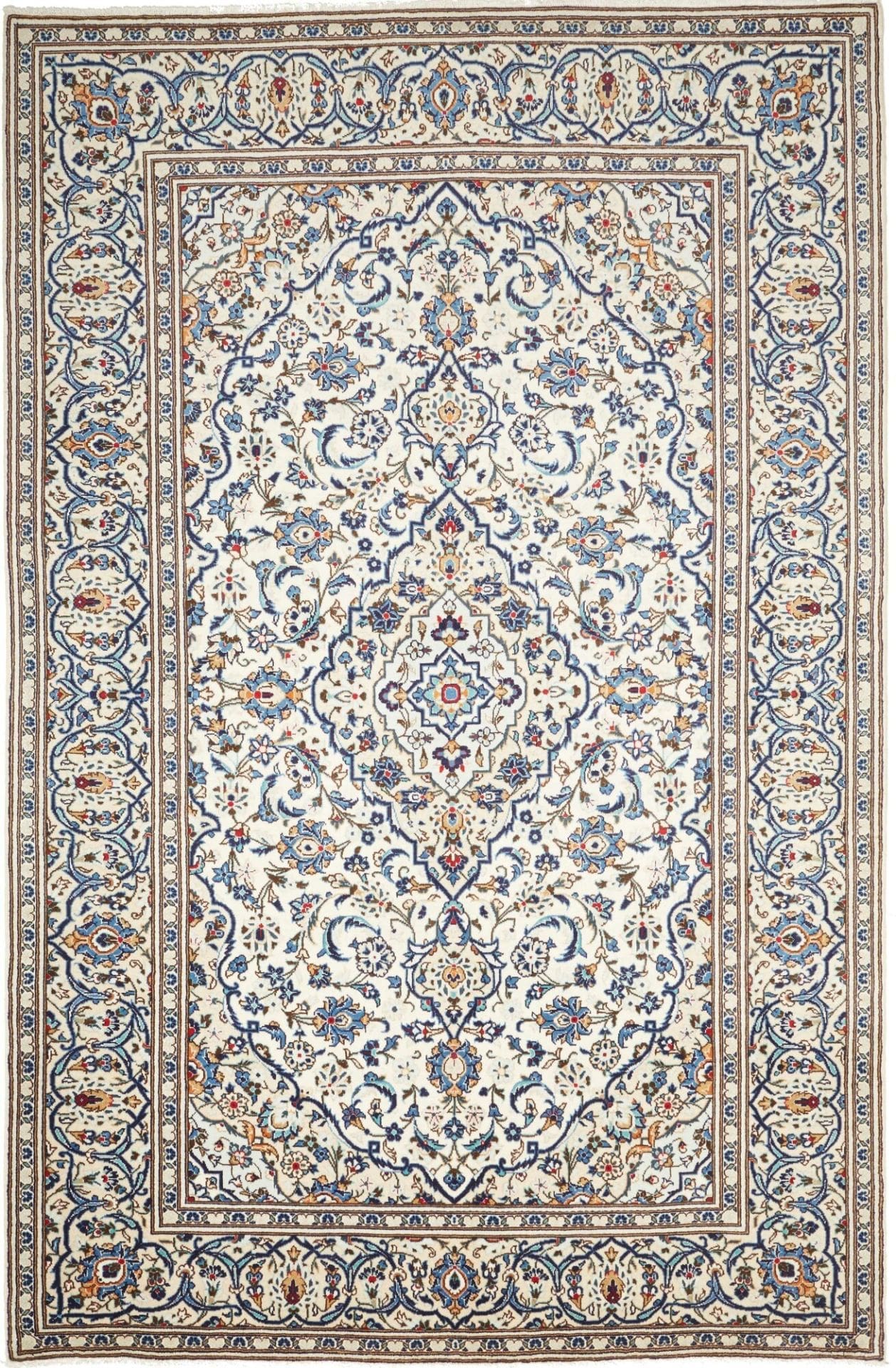 Kashan Teppich 199 x 300cm, handgeknüpft, Schurwolle, Perserteppich