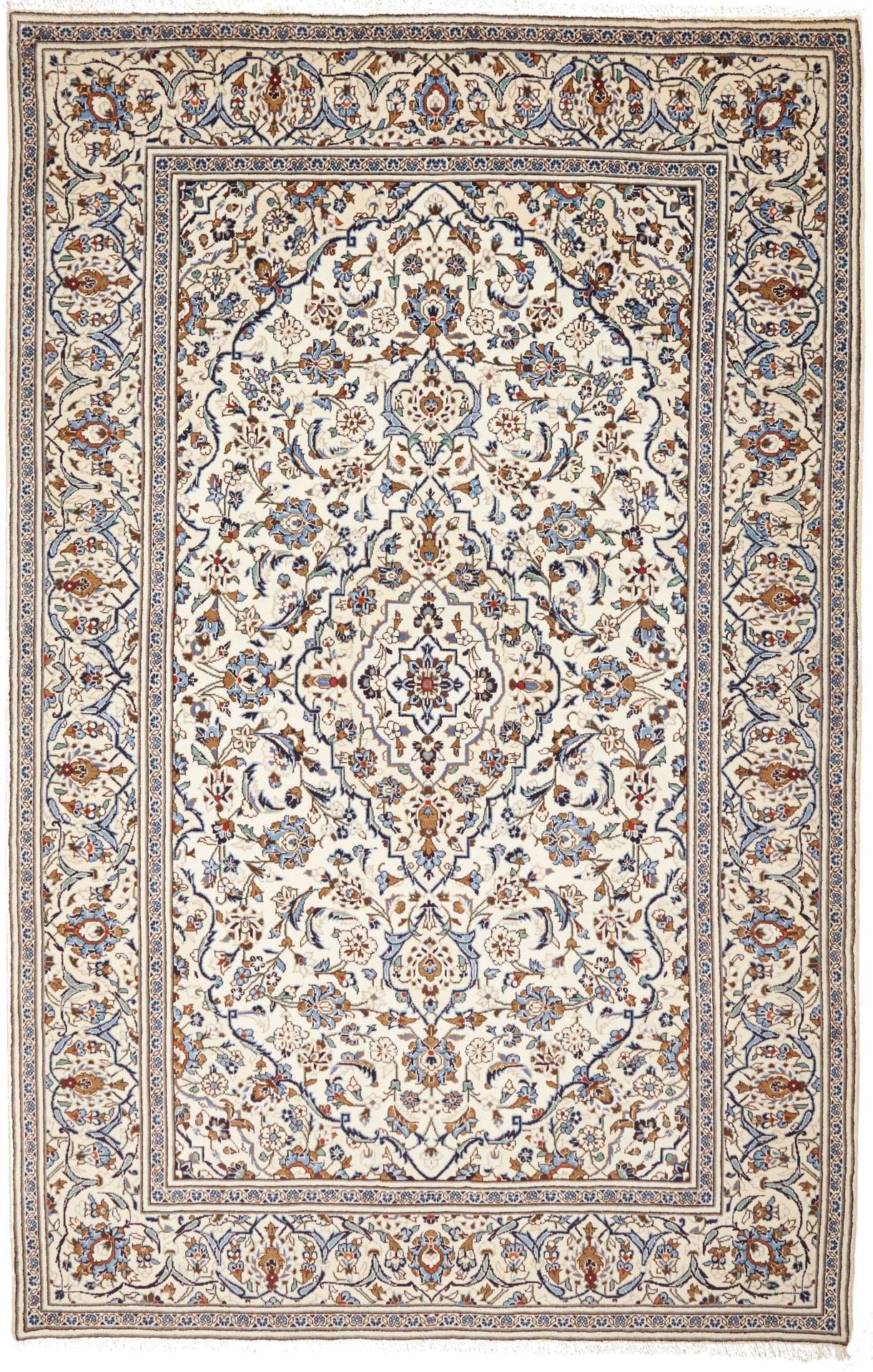 Kashan Teppich 199 x 310cm, handgeknüpft, Perserteppich, Wolle