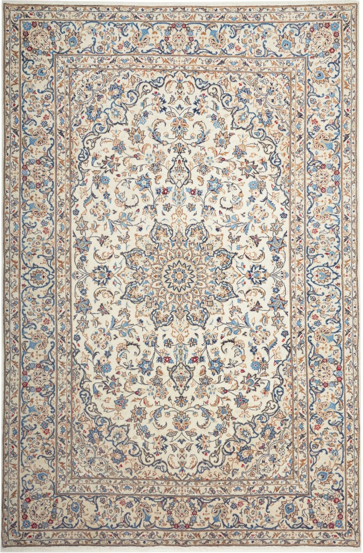 Kashan Teppich 200 x 295 cm, handgeknüpft, Schurwolle, Perserteppich