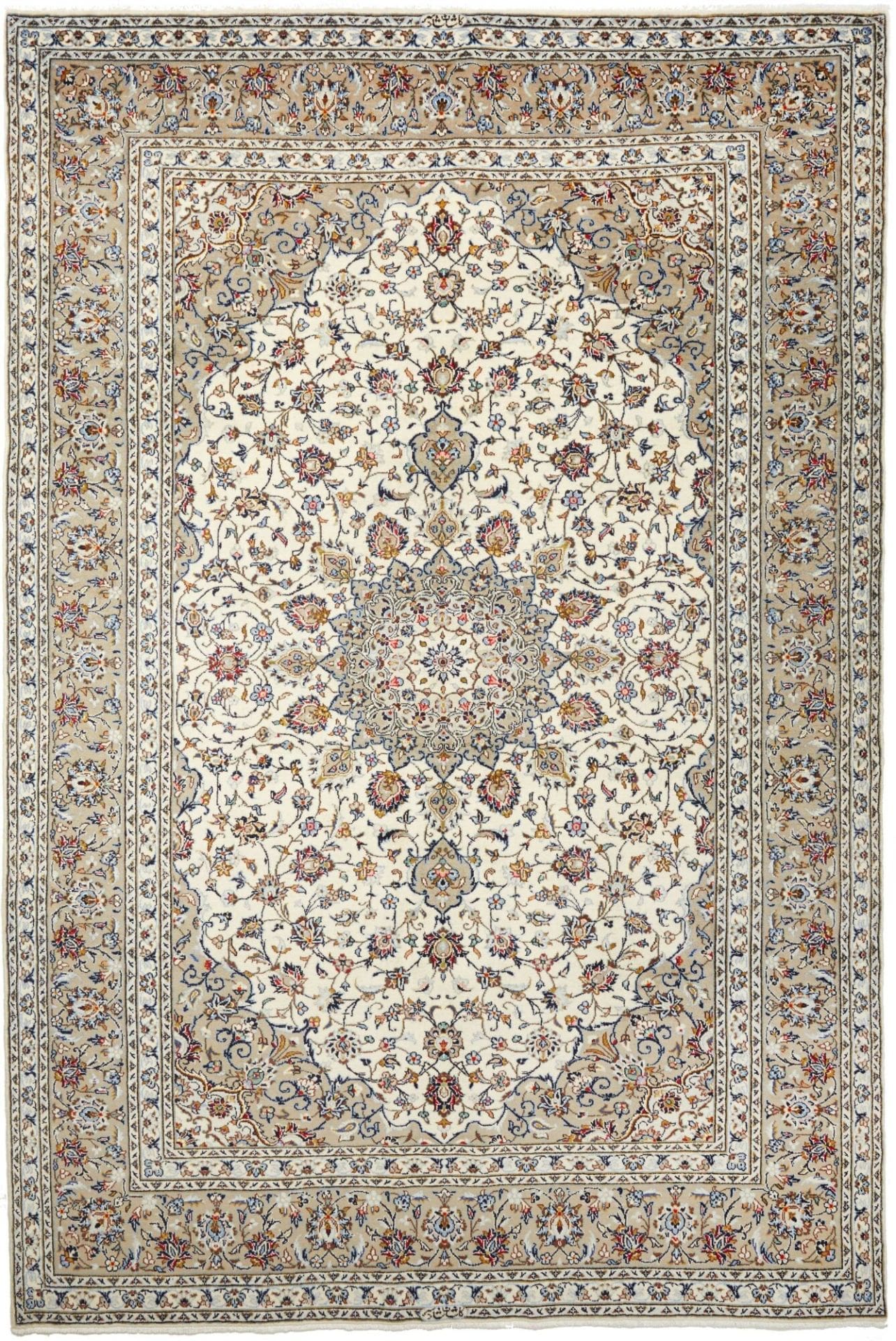 Kashan Teppich 200 x 303cm – Perserteppich, handgeknüpft, Schurwolle