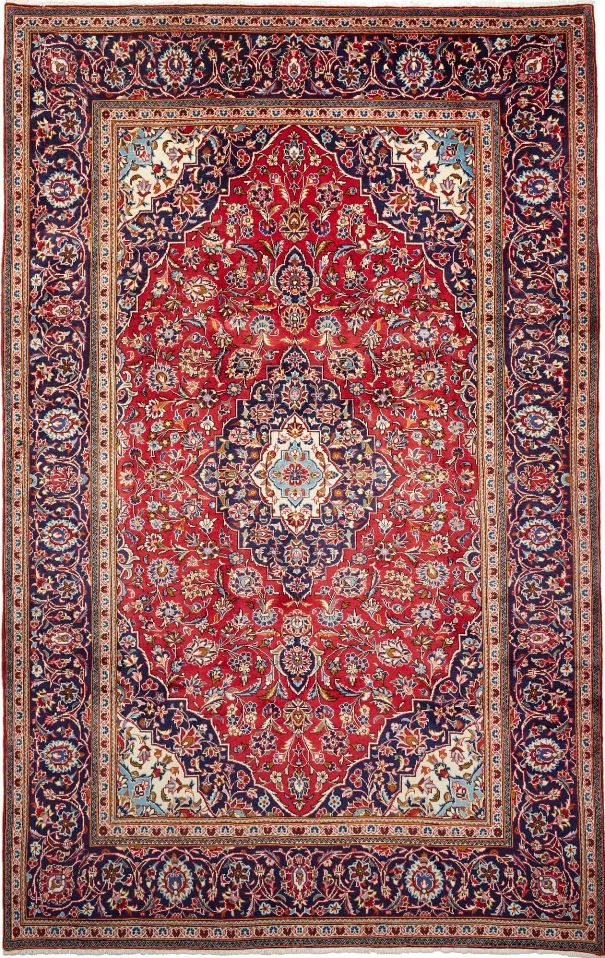 Kashan Teppich 200 x 304cm – Handgeknüpft, Perserteppich, Wolle