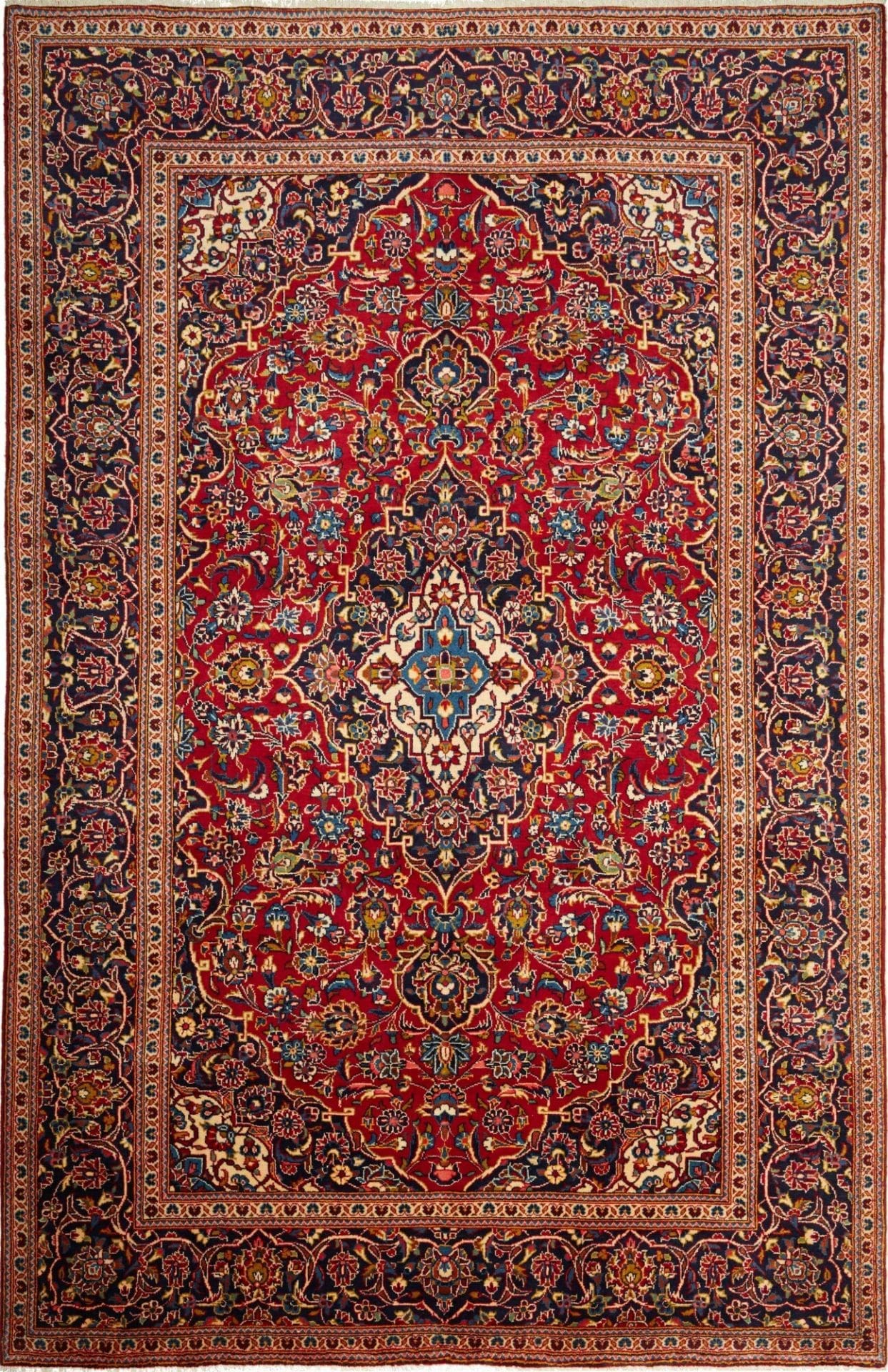 Kashan Teppich 200 x 305 cm | Handgeknüpft | Perserteppich
