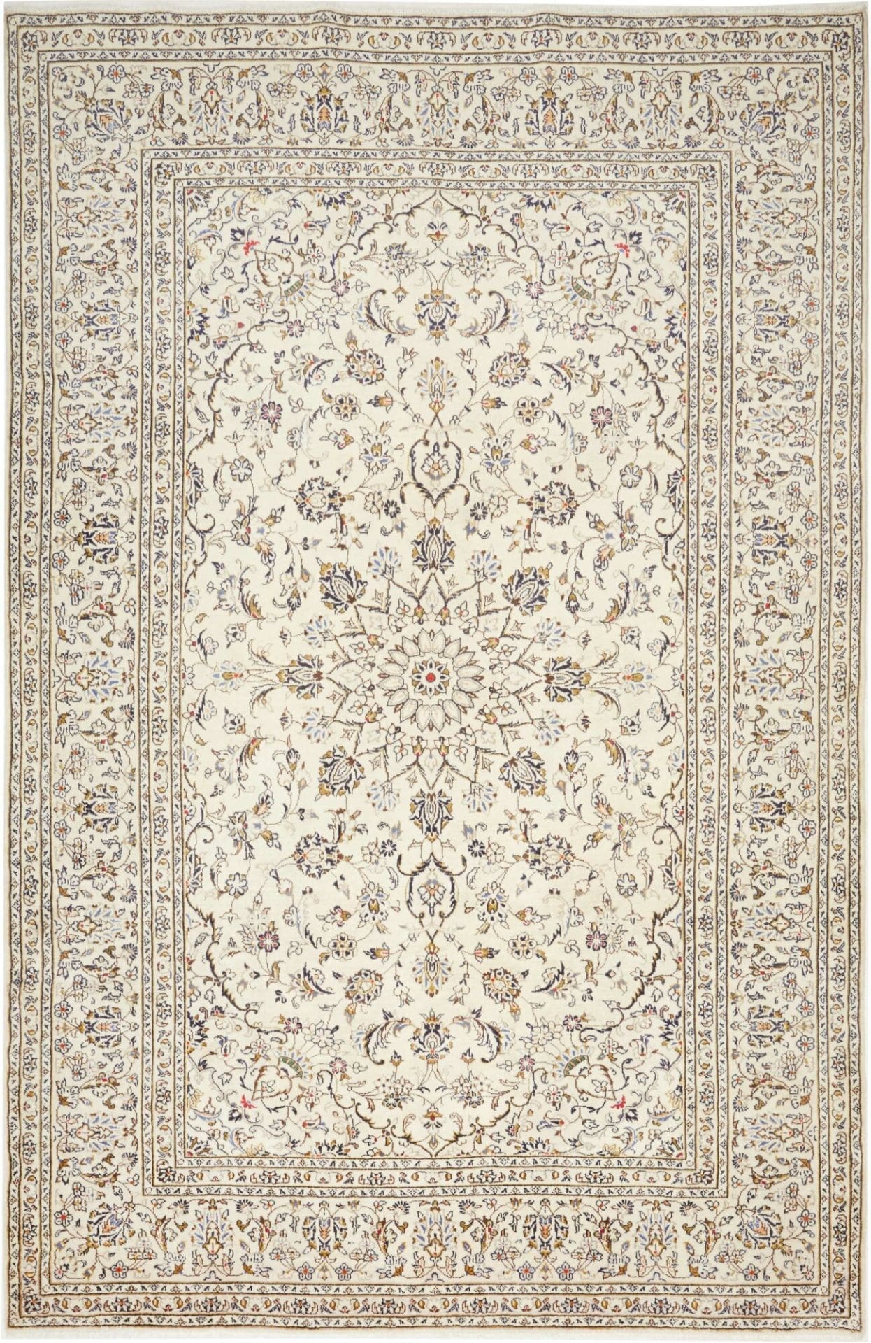 Kashan Teppich 200 x 305 cm, handgeknüpft, Schurwolle, Perserteppich