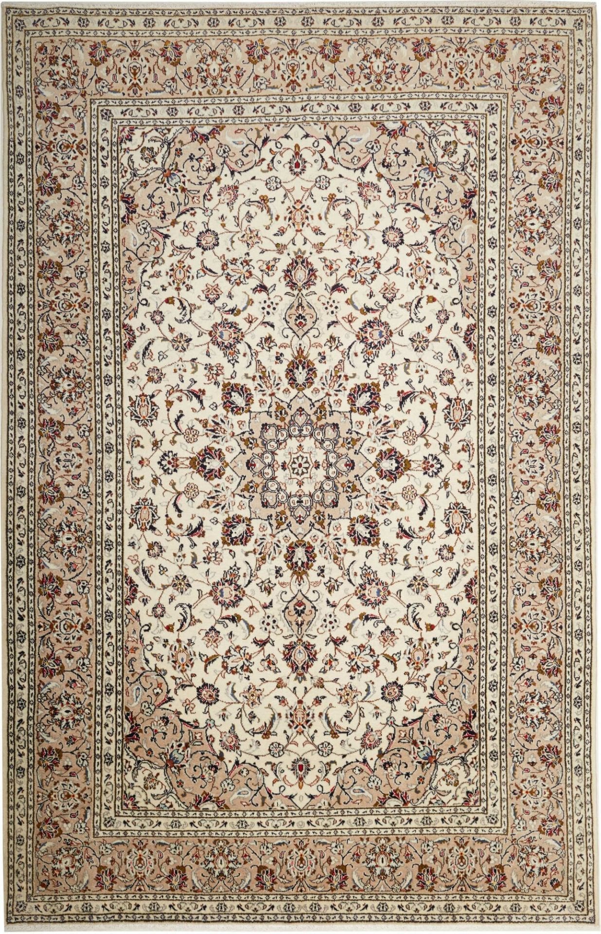 Kashan Teppich 200 x 305cm, handgeknüpft, Schurwolle, Perserteppich