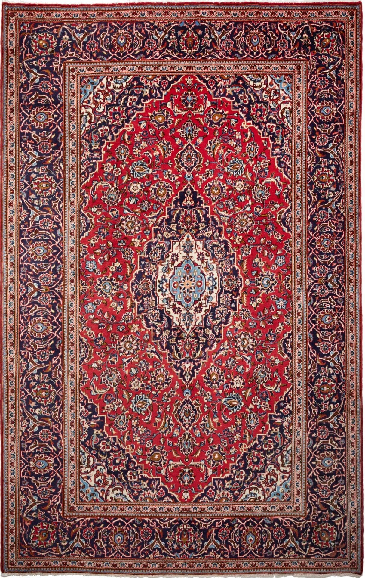 Kashan Teppich 200 x 308cm, echte Schurwolle, handgeknüpft, Perserteppich