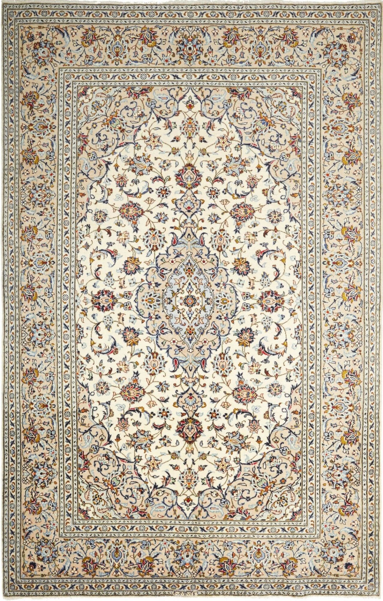 Kashan Teppich 200 x 310 cm, Schurwolle, handgeknüpft, Perserteppich