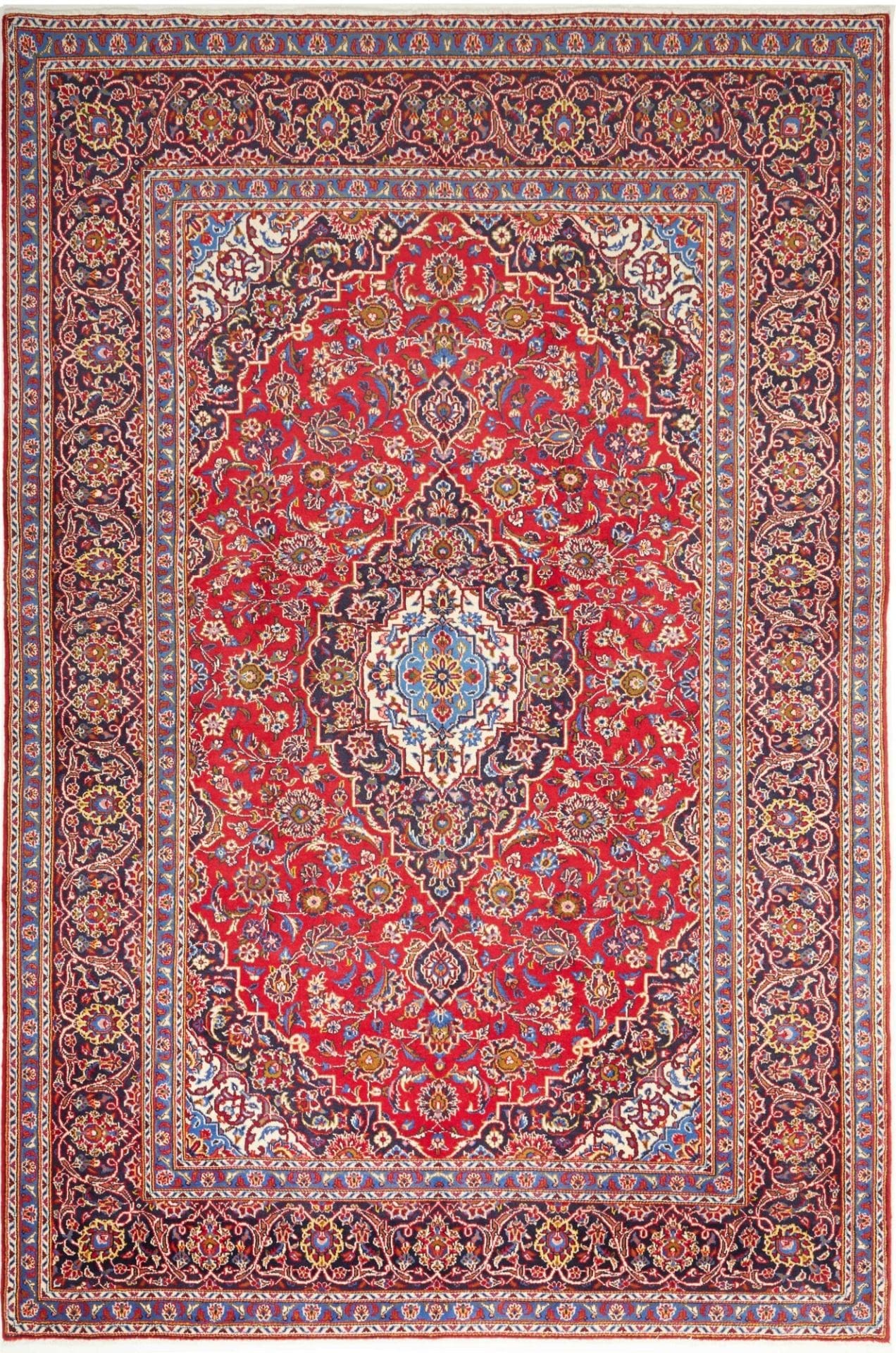 Kashan Teppich 201 x 298 cm – Handgeknüpft, Perserteppich