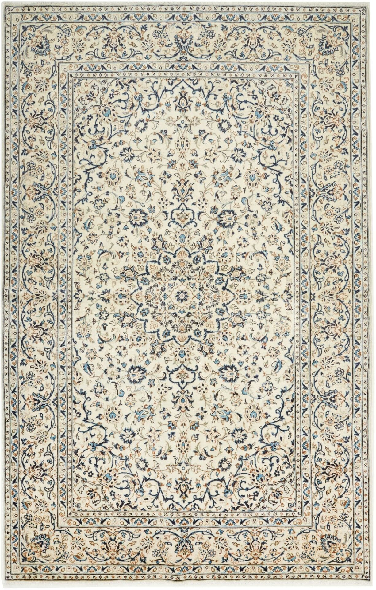 Kashan Teppich 201 x 310 cm, handgeknüpft, Perserteppich, Schurwolle