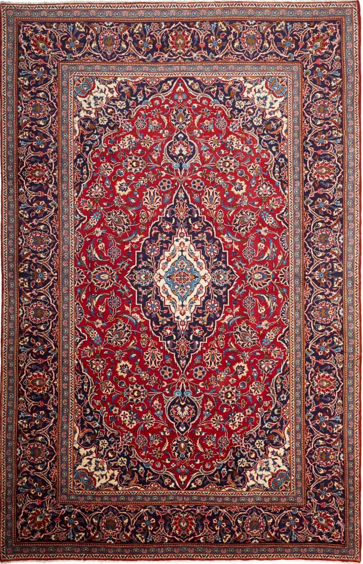 Kashan Teppich 203 x 294cm – Handgeknüpft, Perserteppich aus Wolle