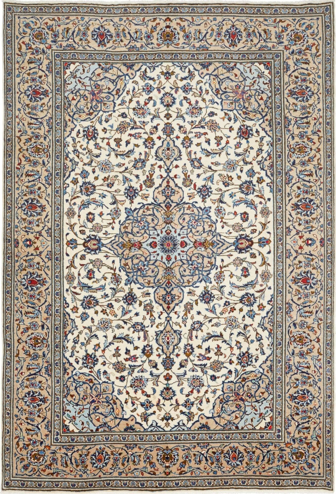 Kashan Teppich 203 x 295cm – Handgeknüpft, Perserteppich, Wolle