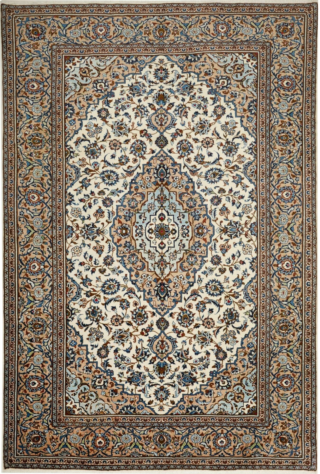 Kashan Teppich 203 x 297cm, 100% Schurwolle, handgeknüpft, Perserteppich