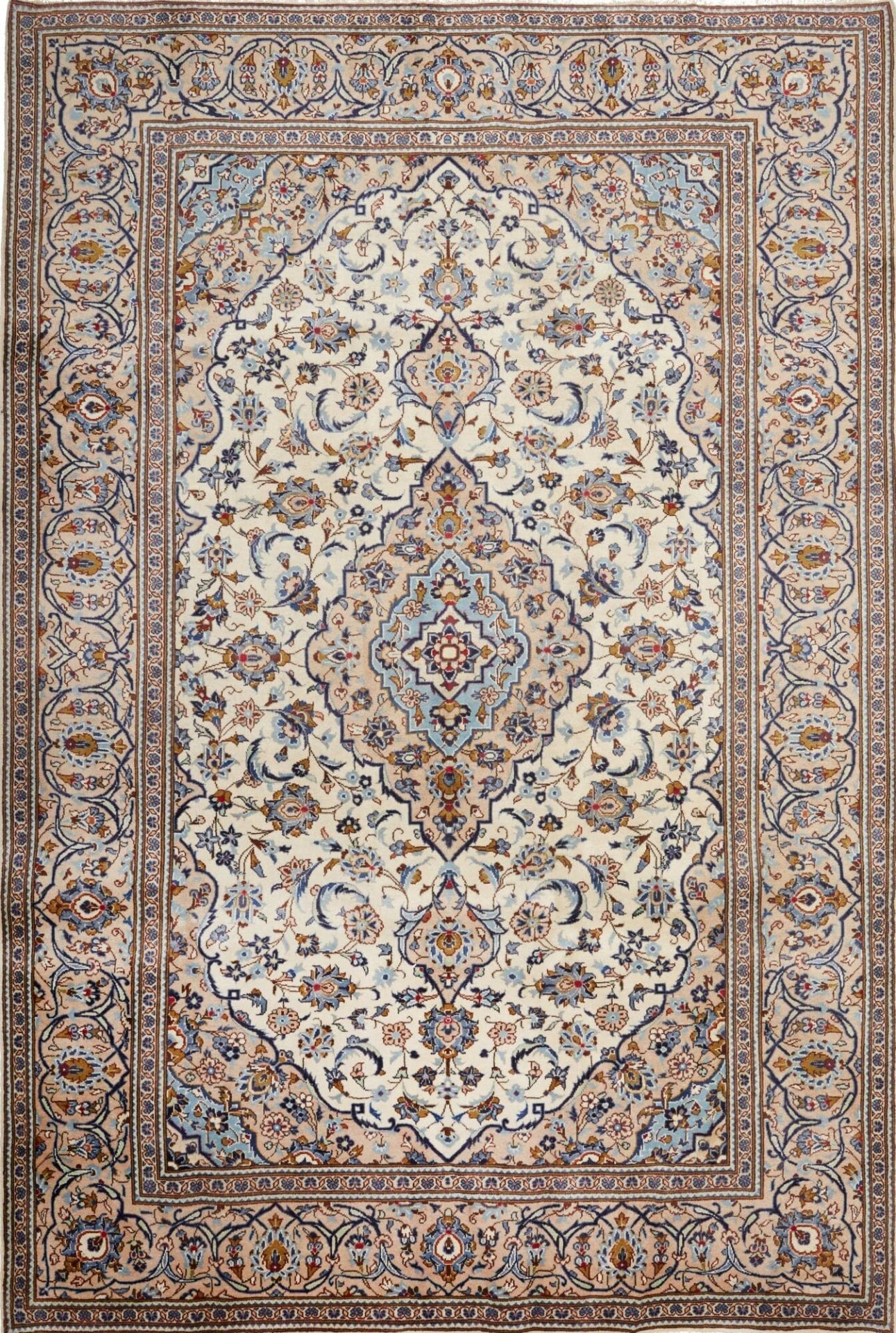 Kashan Teppich 203 x 298 cm – Handgeknüpft, Perserteppich, Wolle