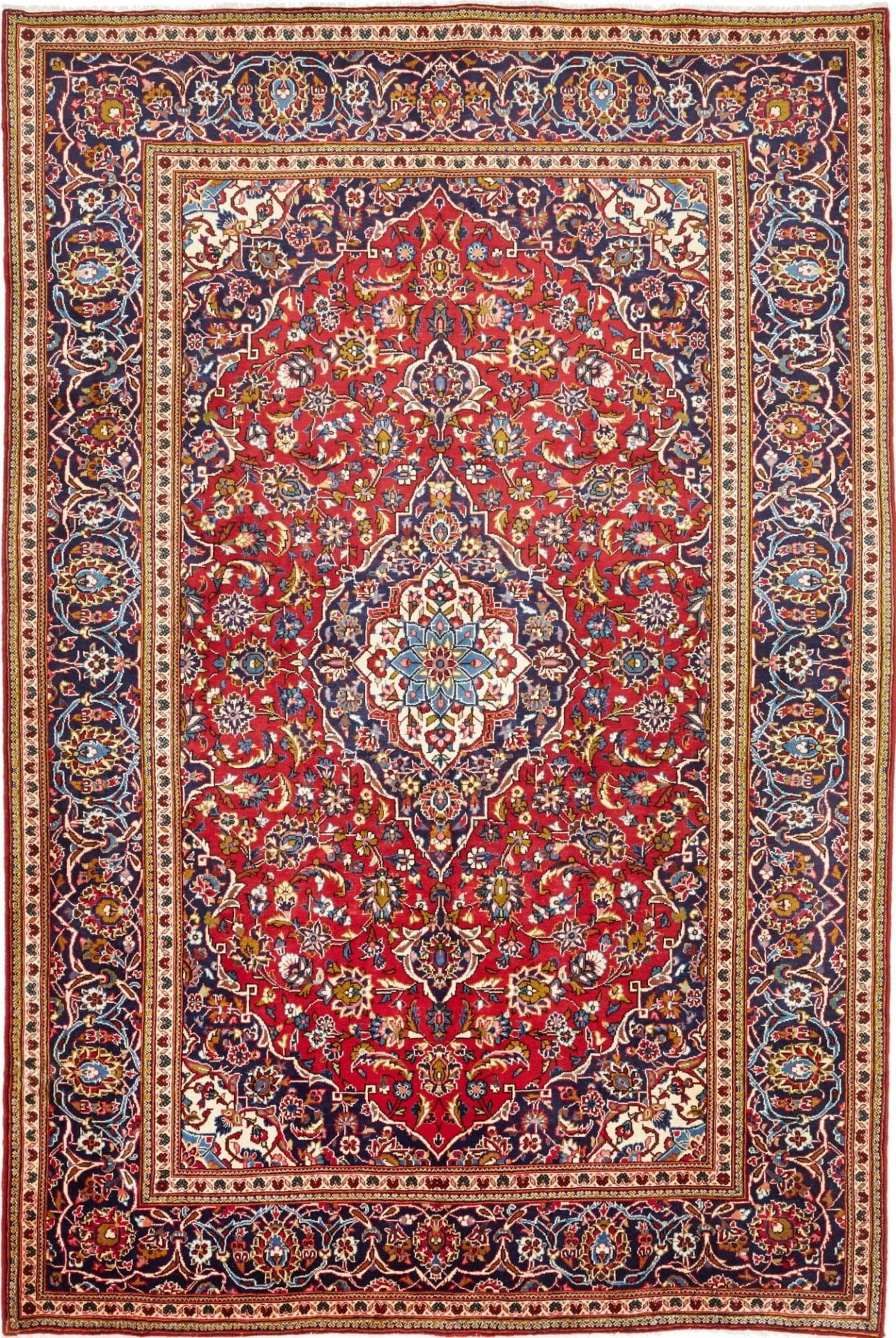Kashan Teppich 203 x 303 cm - Handgeknüpft, Schurwolle, Perserteppich