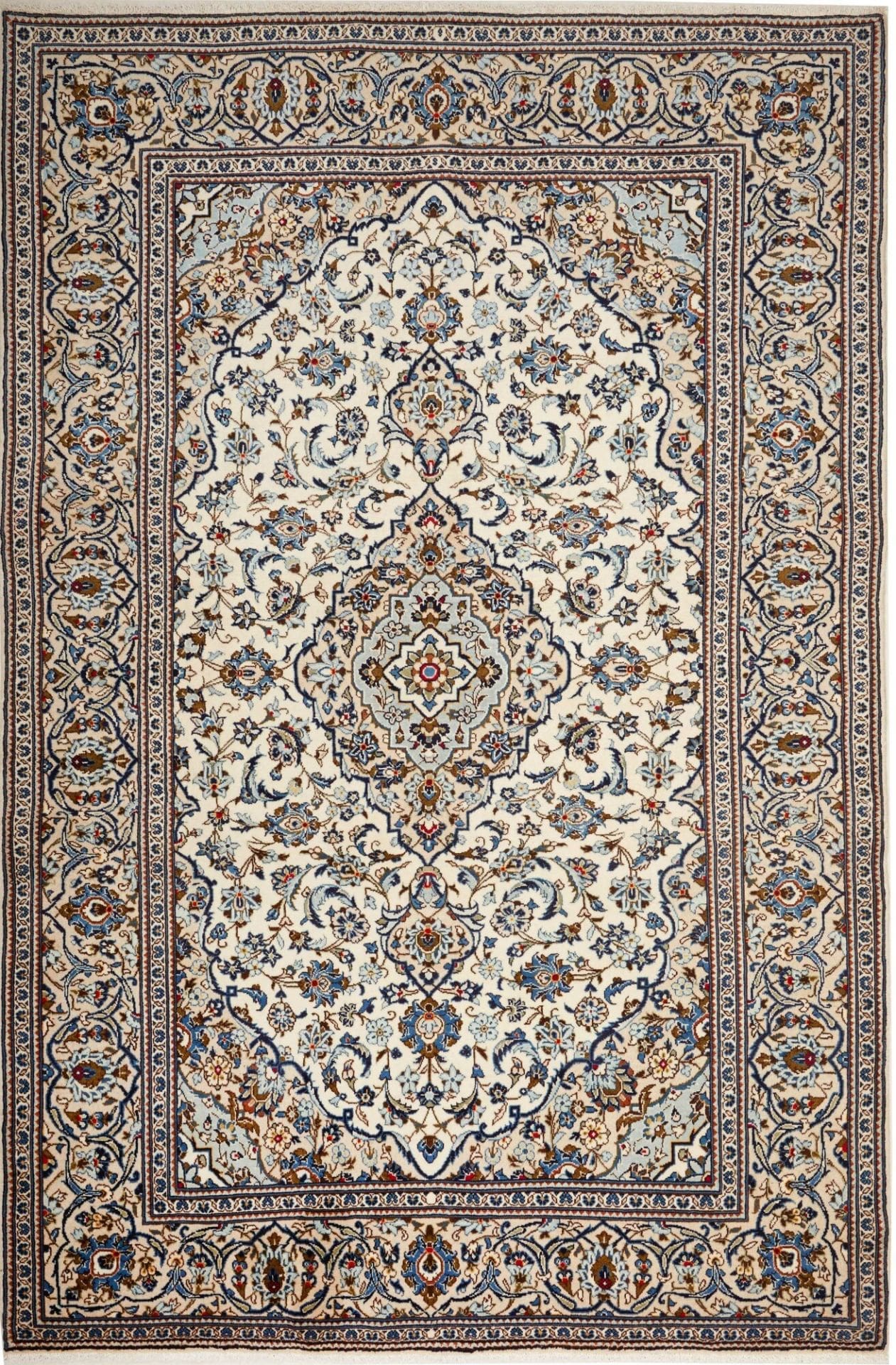 Kashan Teppich 203 x 305cm, handgeknüpft, Perserteppich, Wolle